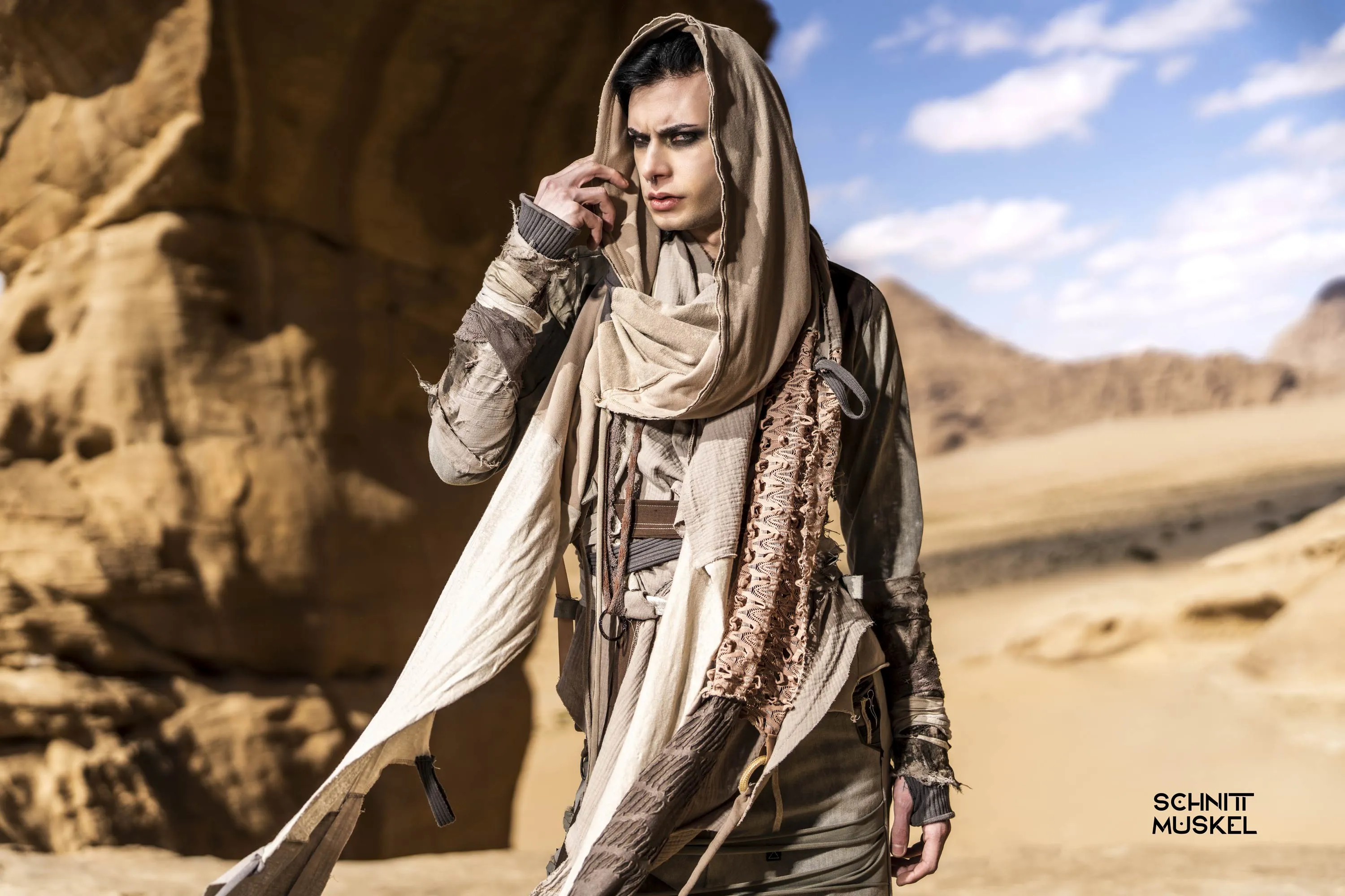 Kapuzenschal "sand"