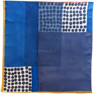 Large hand printed and painted silk neckerchief (JKD neckerchief 13)