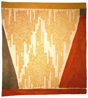 Large hand printed and painted silk neckerchief (JKD neckerchief 30)