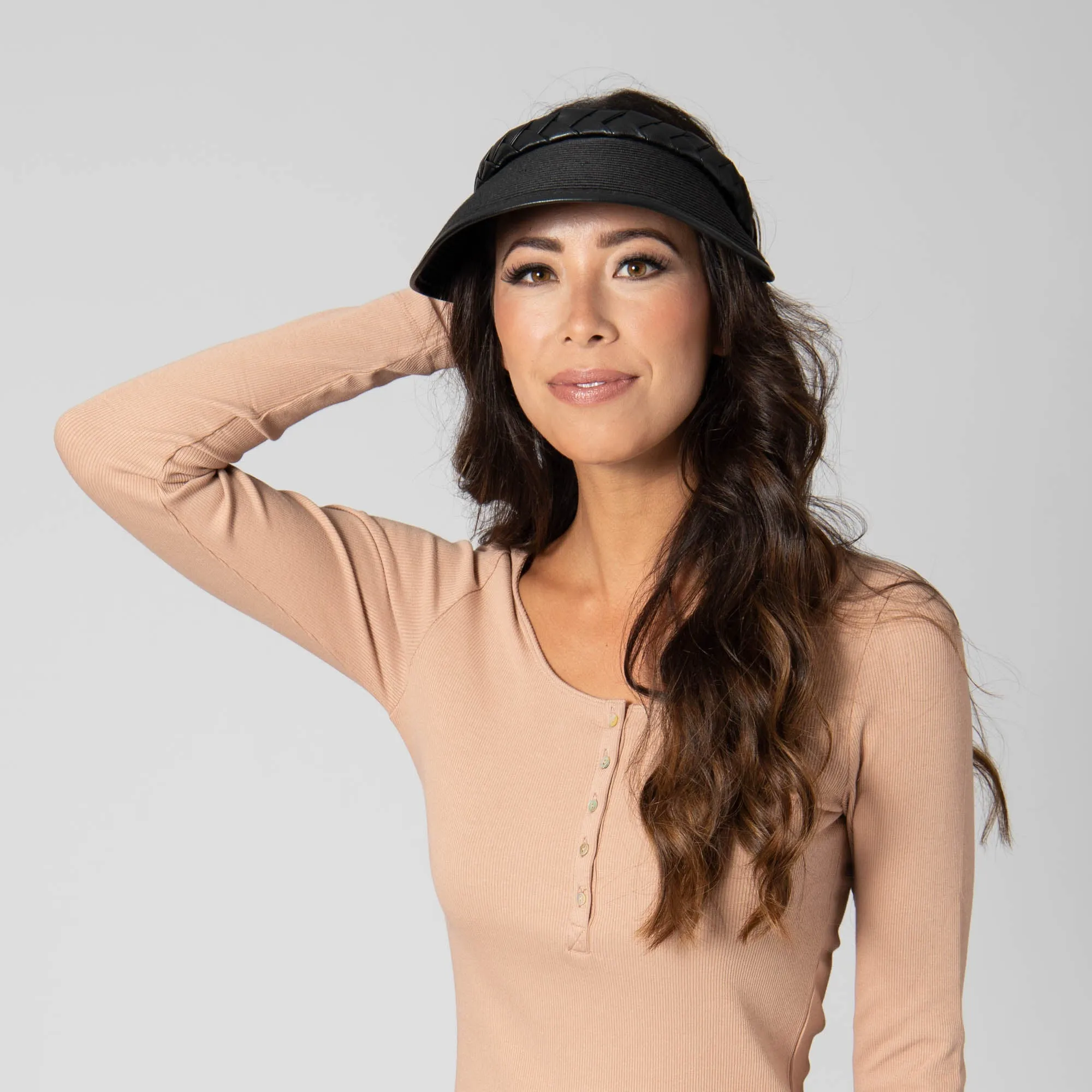 Looker Visor - Women's Ultrabraid Visor with Faux Braided Band