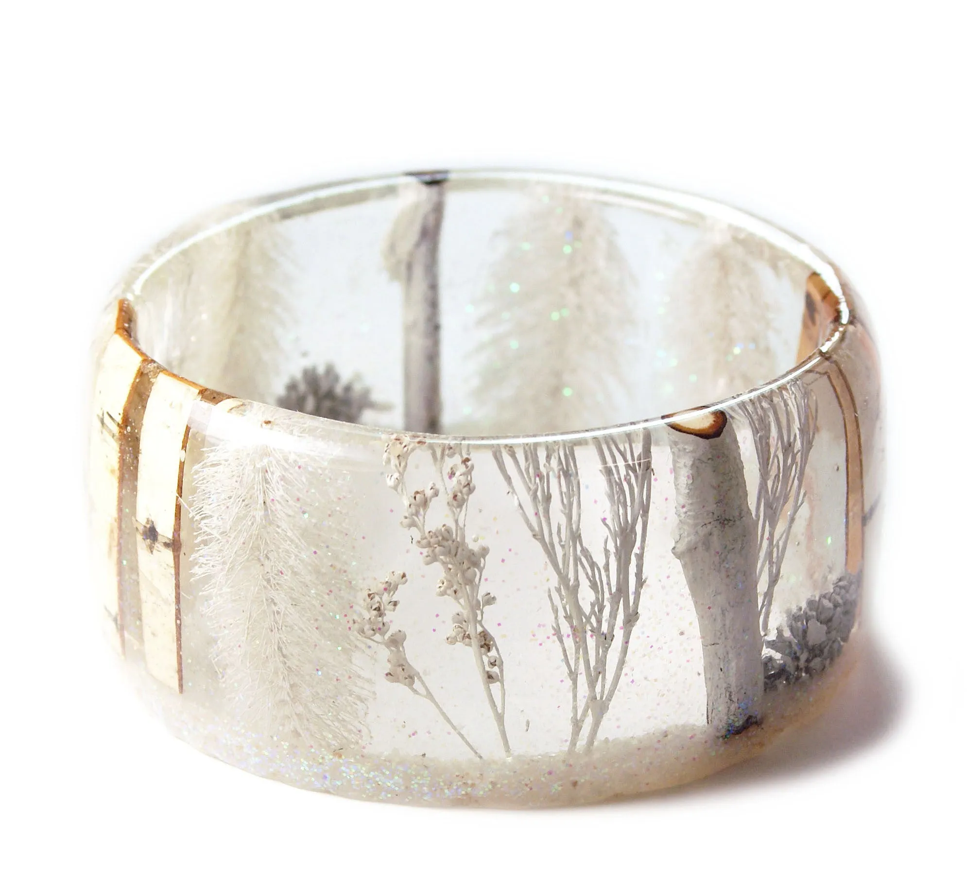 Magical Winter Forest Resin Bracelet
