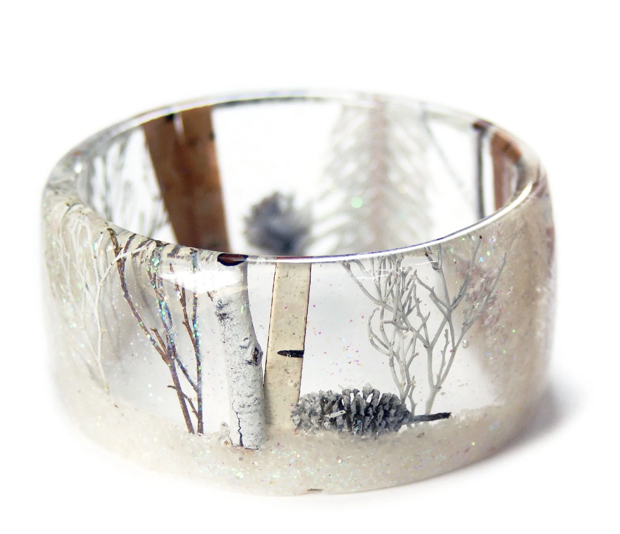 Magical Winter Forest Resin Bracelet