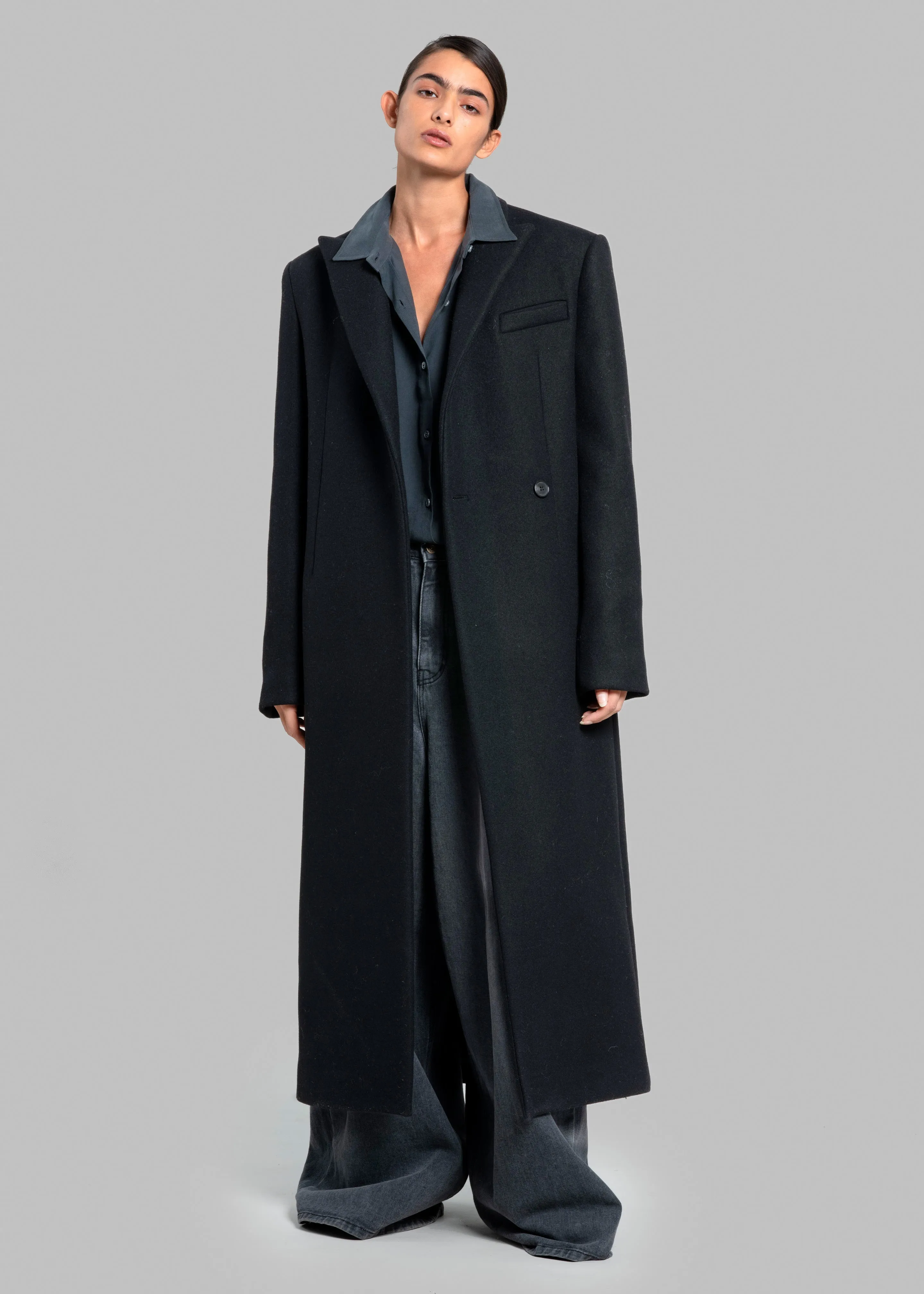 Melva Long Coat - Black