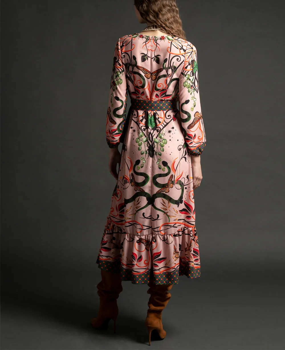 MIDI DRESS "NYMPH" MULTICOLOR