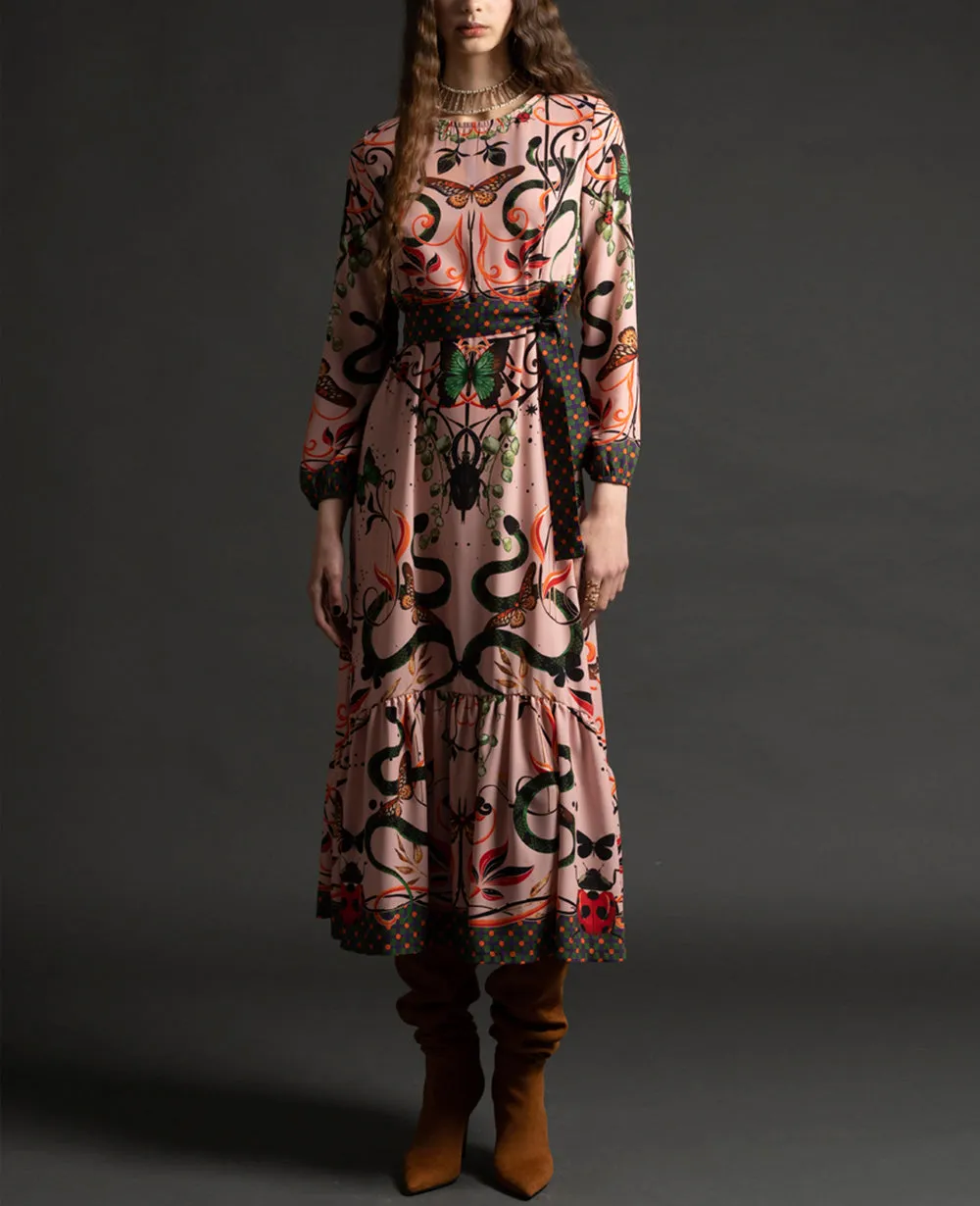 MIDI DRESS "NYMPH" MULTICOLOR