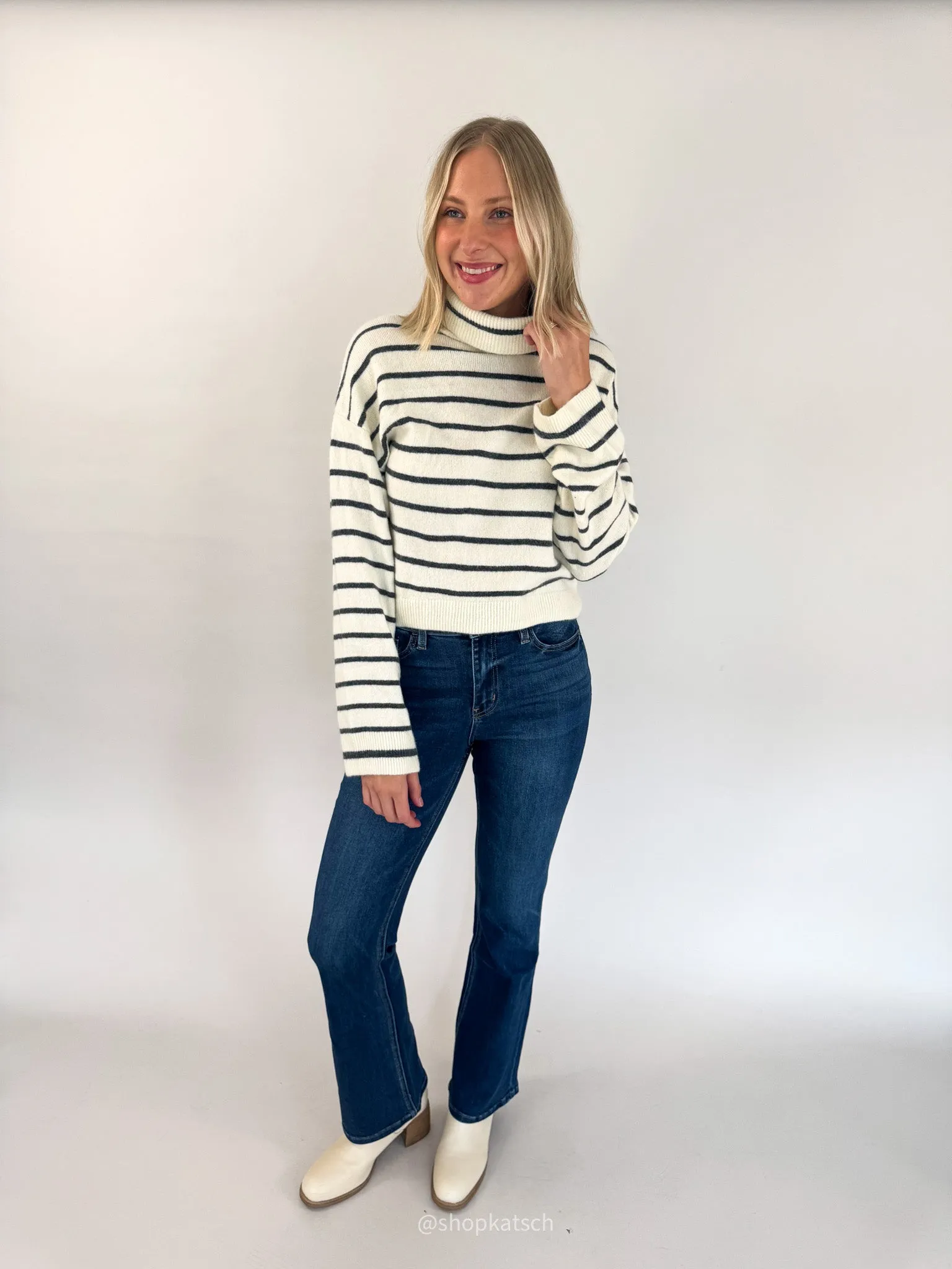 Narsha Ivory Stripe Sweater