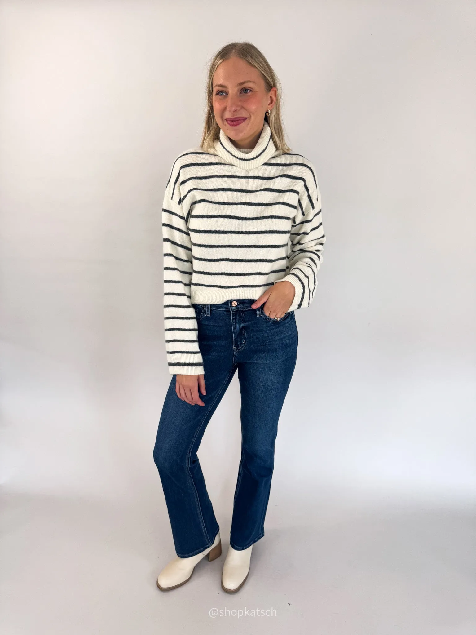 Narsha Ivory Stripe Sweater