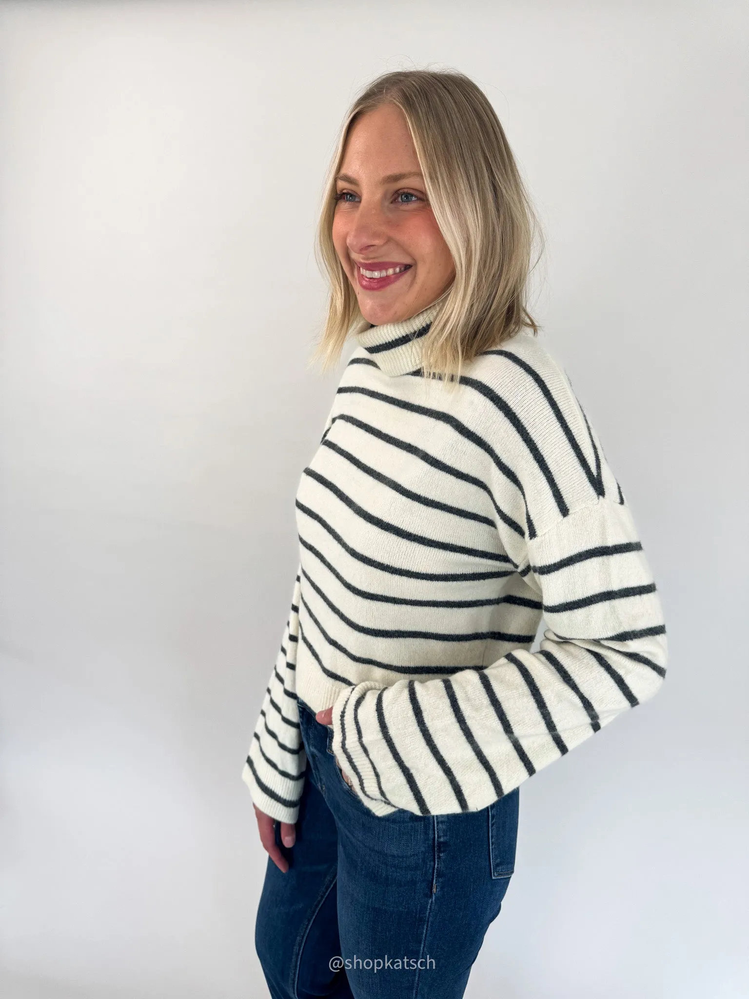 Narsha Ivory Stripe Sweater