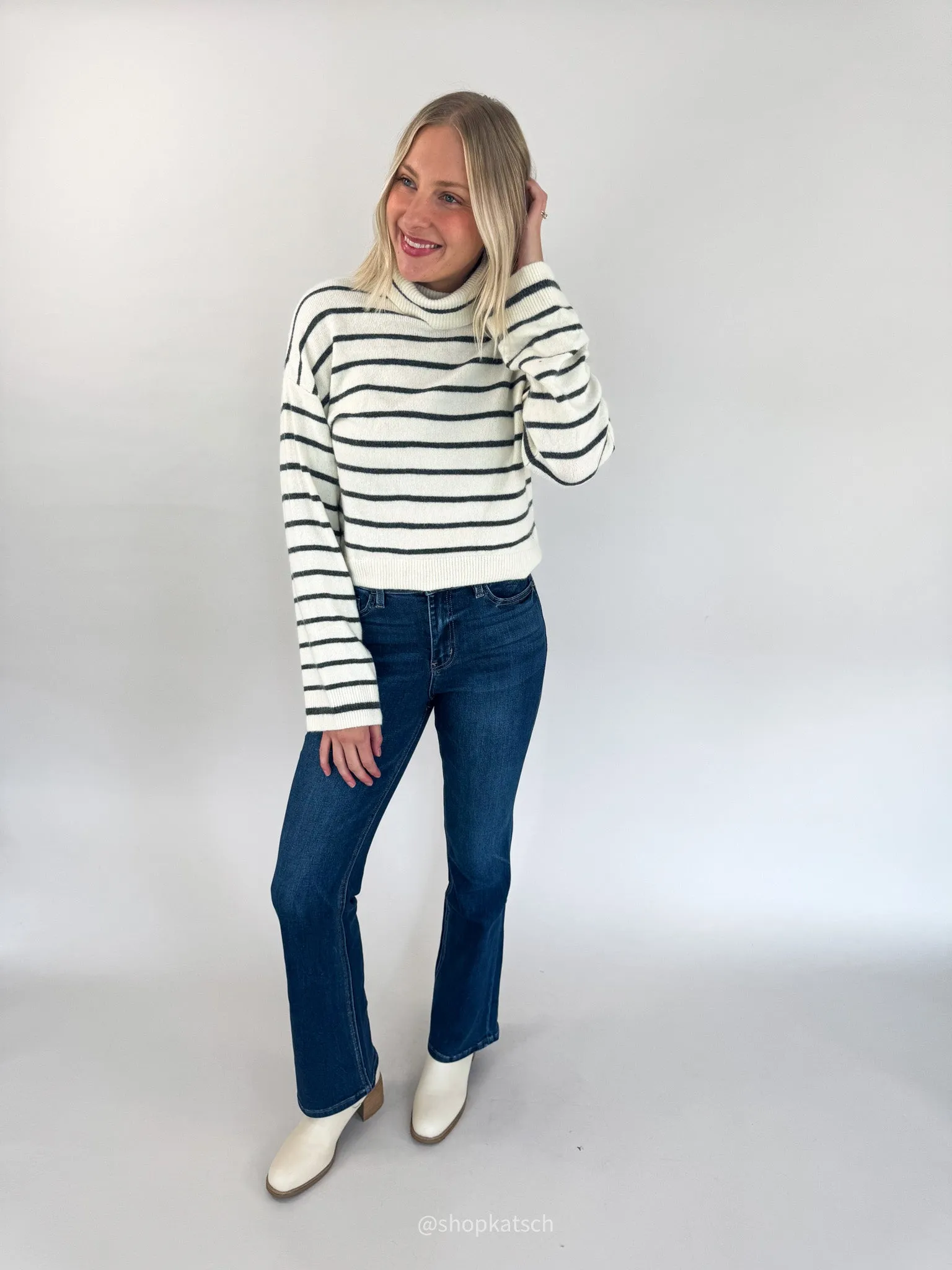 Narsha Ivory Stripe Sweater