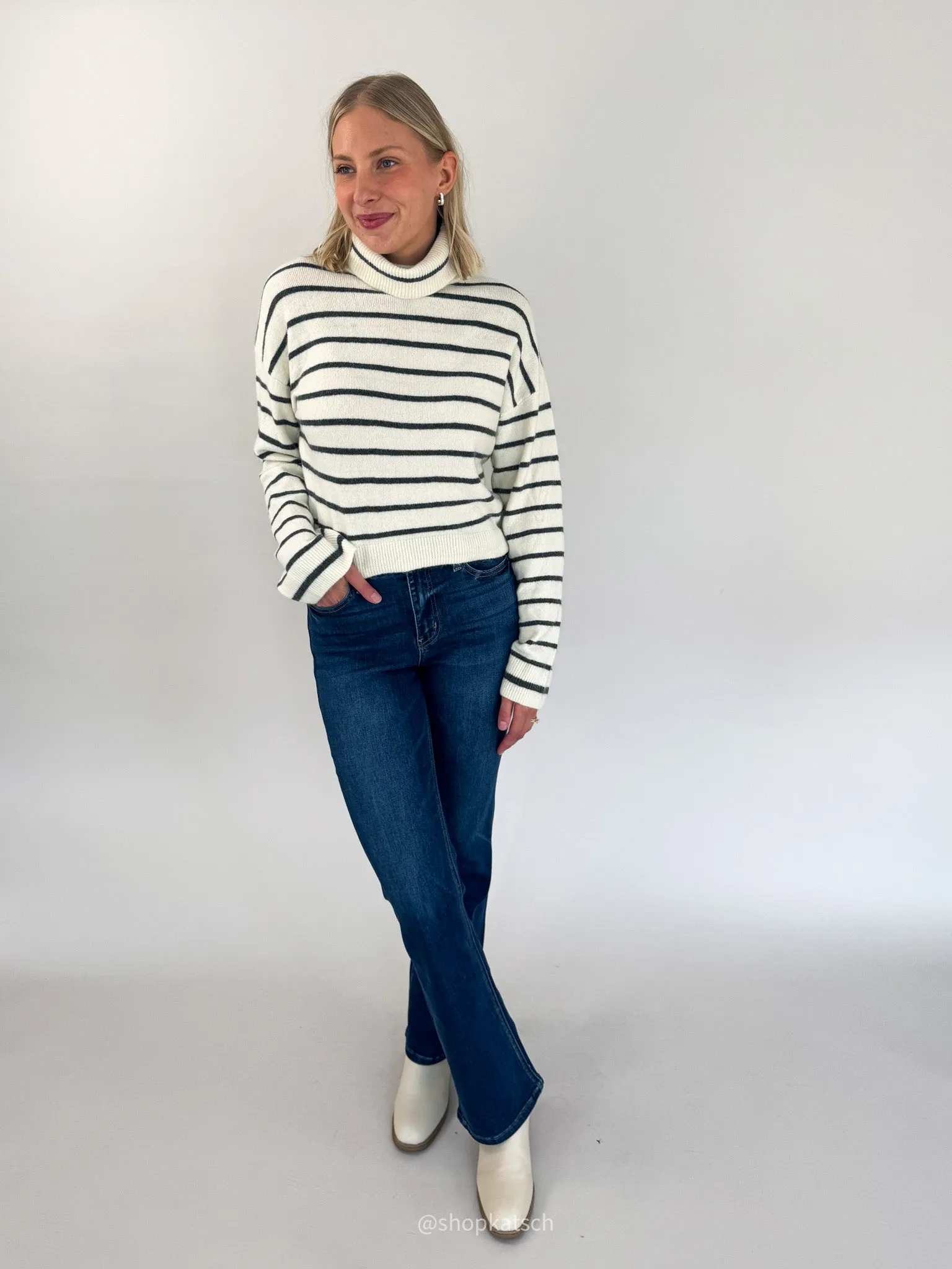 Narsha Ivory Stripe Sweater