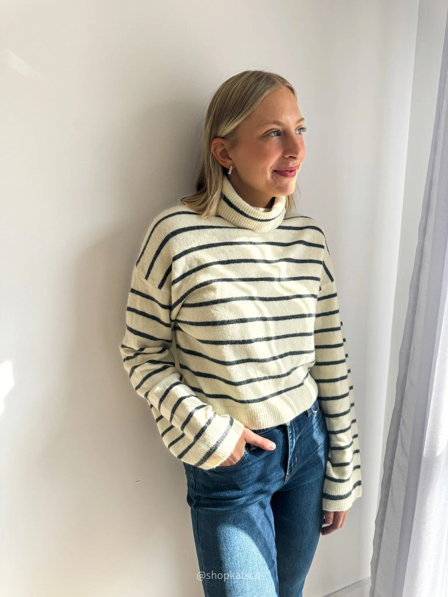 Narsha Ivory Stripe Sweater