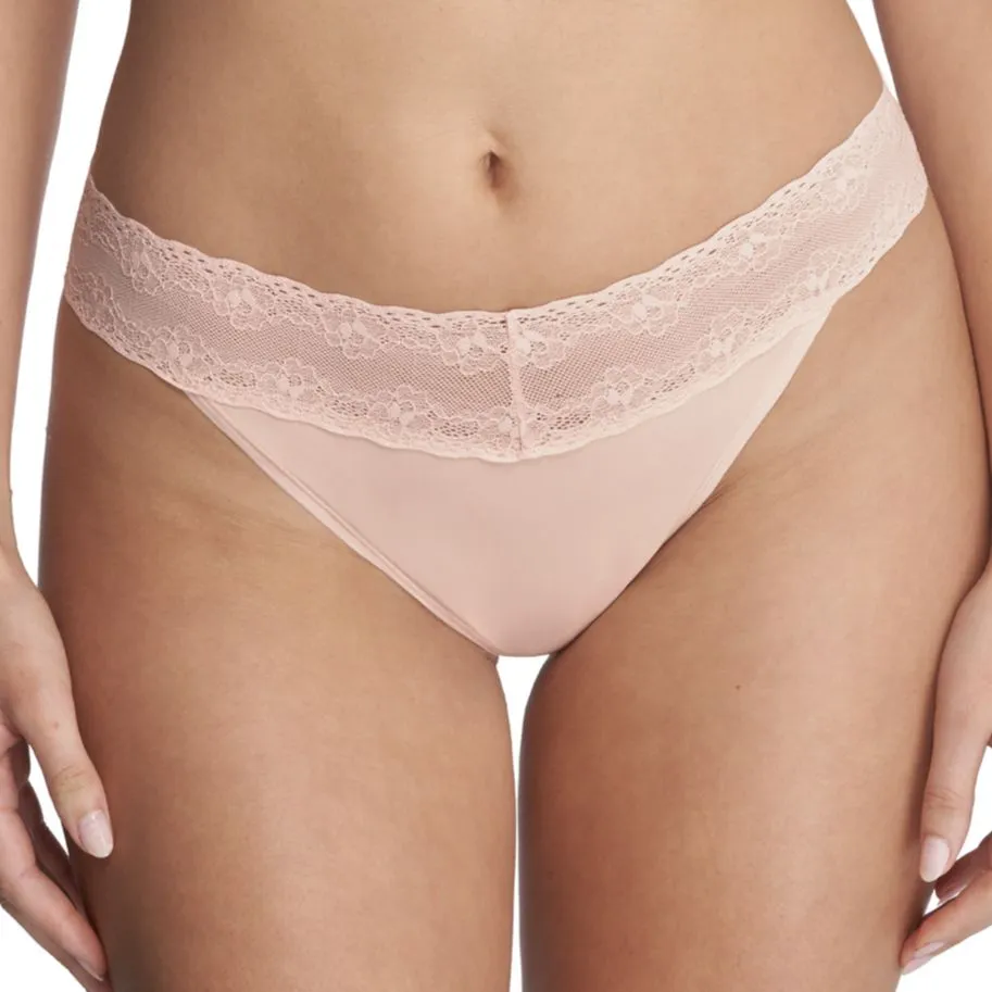 Natori Bliss Perfection One-Size Thong in Seashell 750092