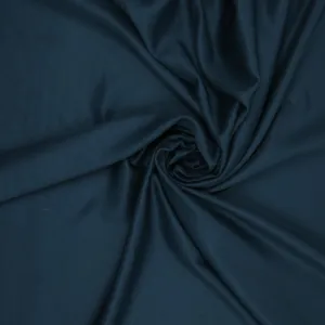Navy Blue Solid Silk & Wool Blend Fabric