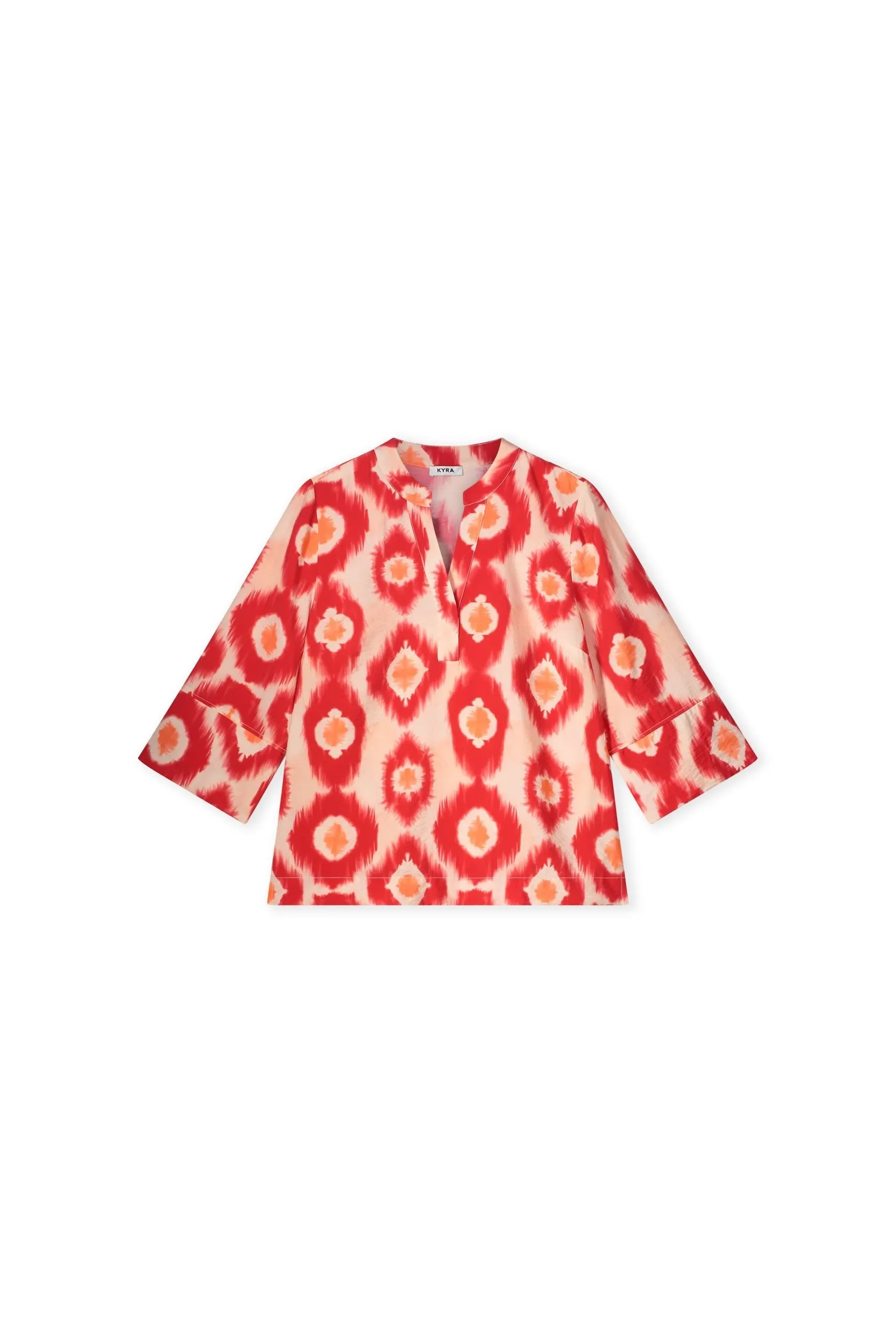 Netty  Printed Blouse - Salsa Red