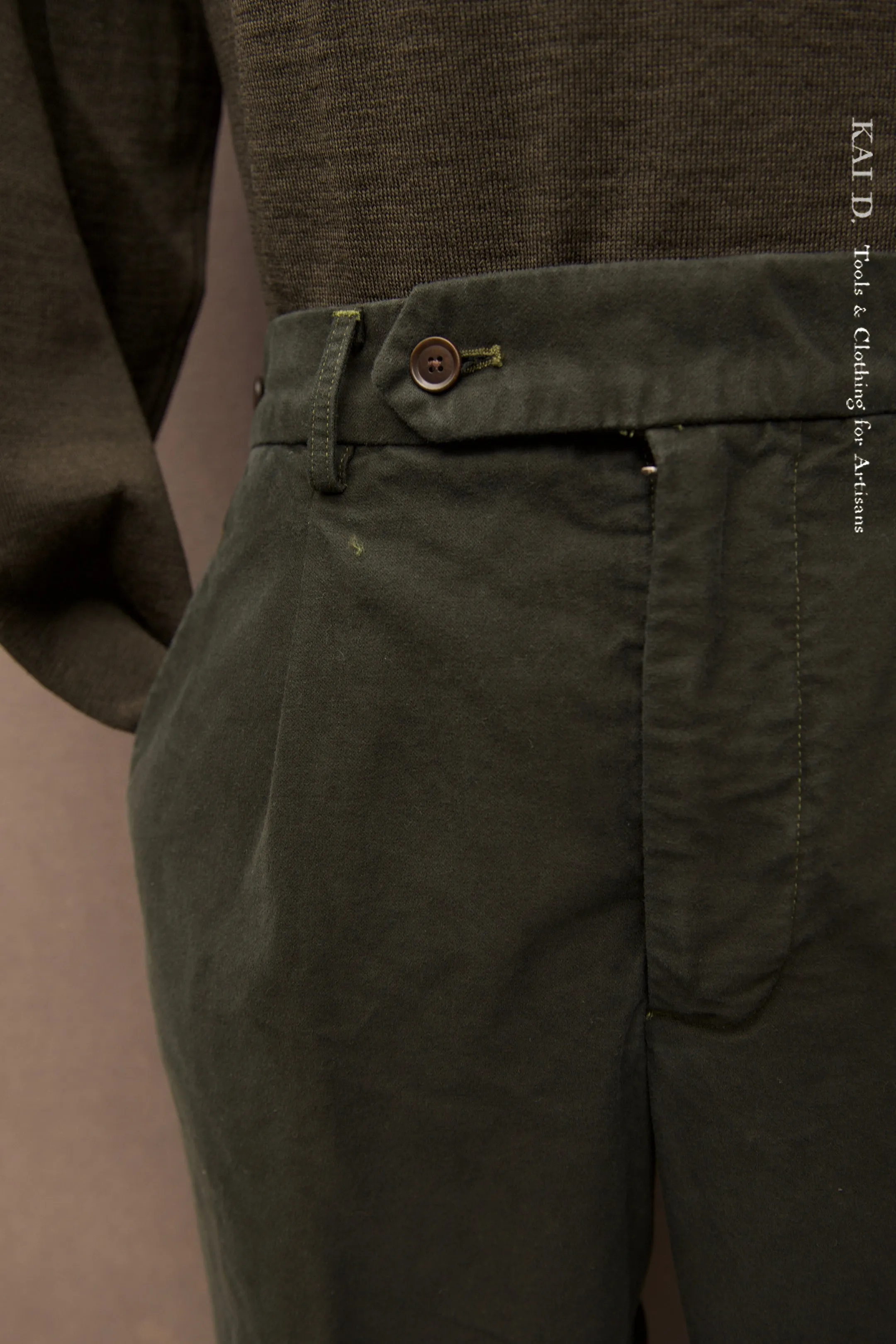 Novelist Trousers - Garment Dyed Grey Moleskin - 28