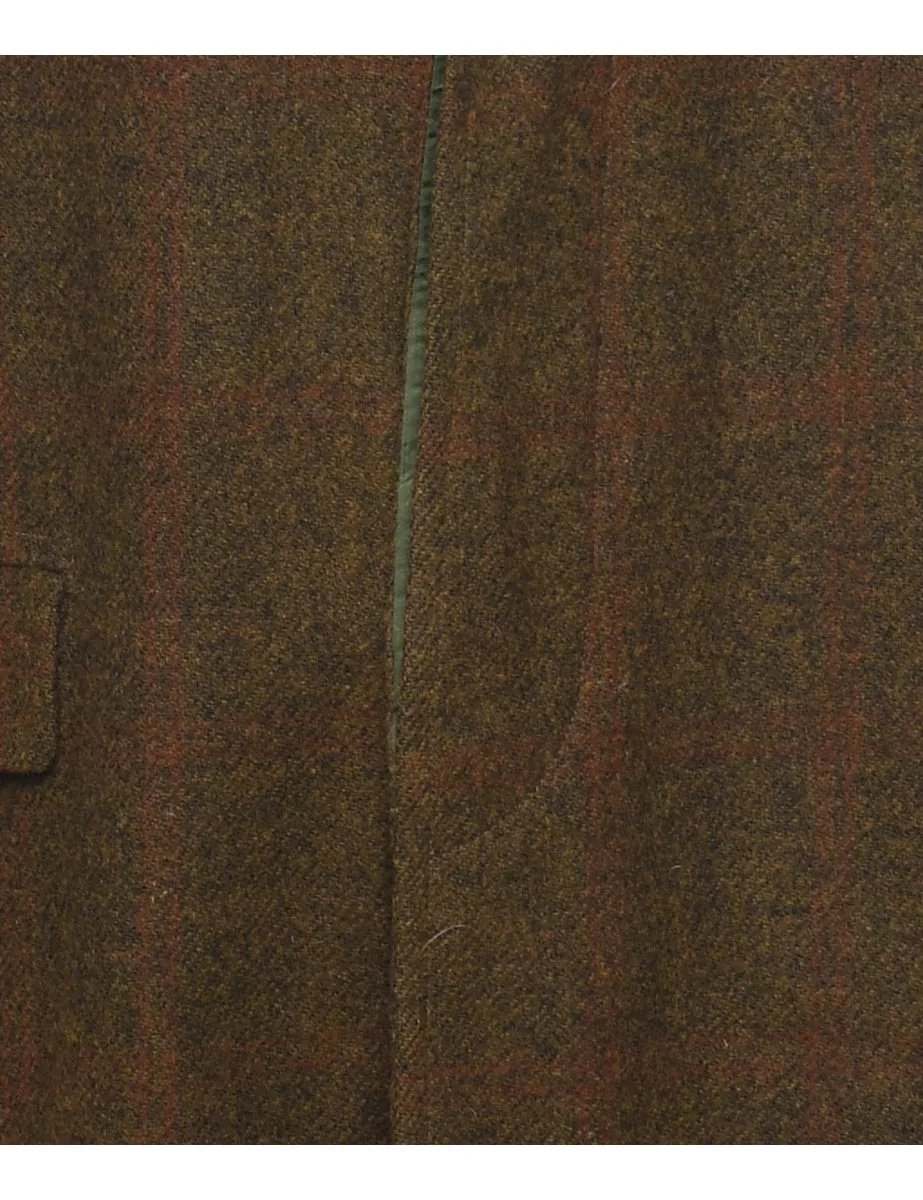 Olive Green Wool Coat - XL