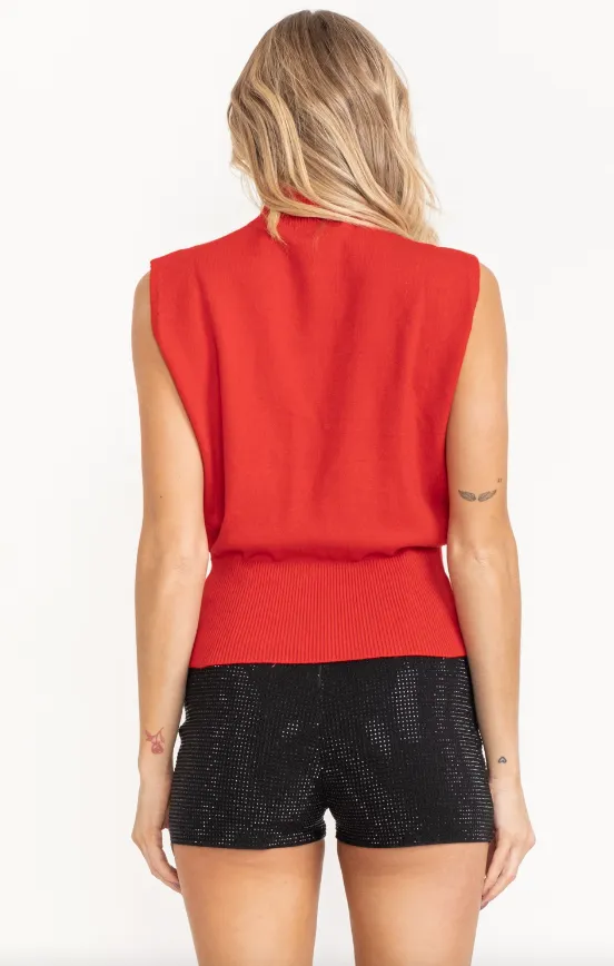 Piper Sleeveless Mock Neck Sweater Top
