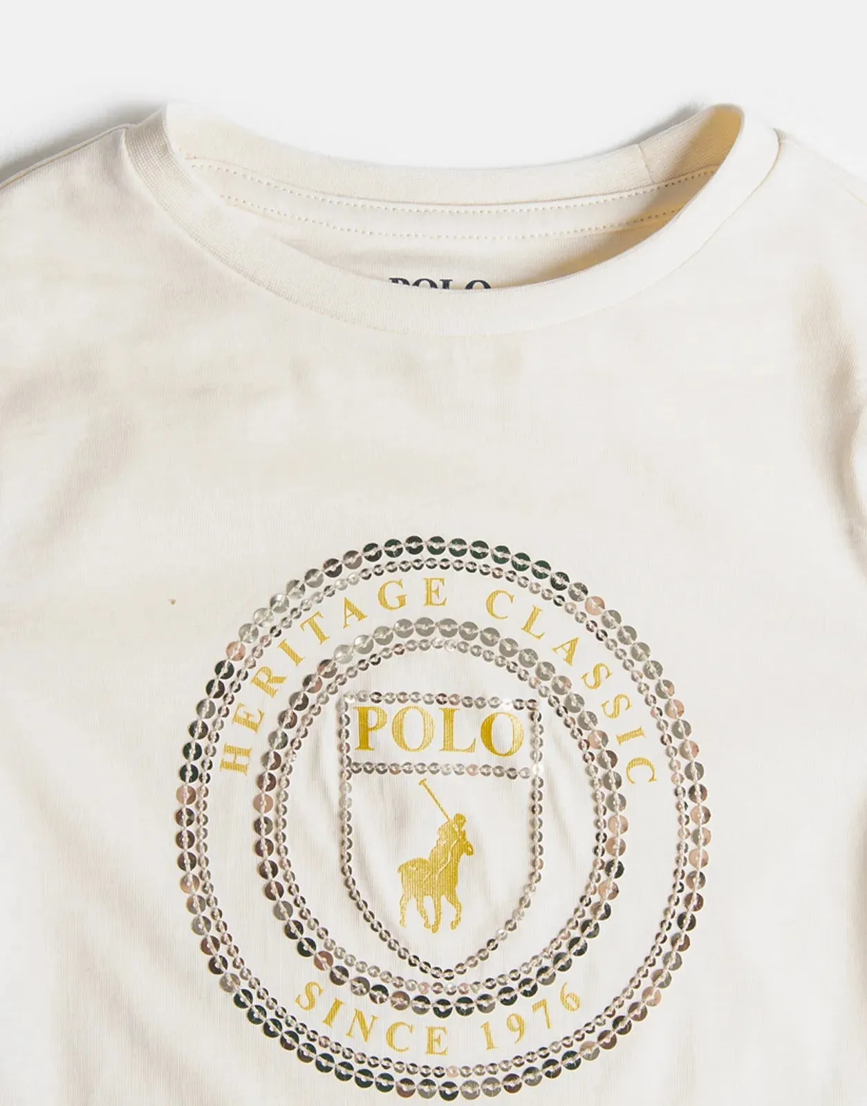 Polo Girls Claire Sequin Sand T-Shirt