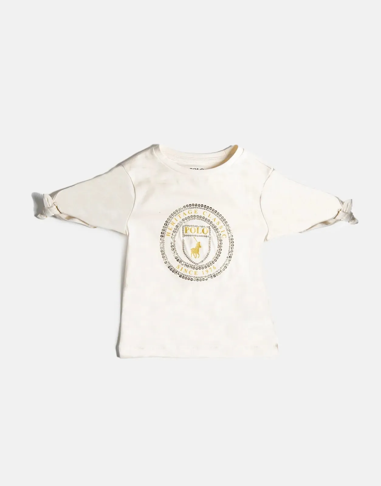 Polo Girls Claire Sequin Sand T-Shirt
