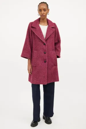 Purple Wool & Mohair Coat