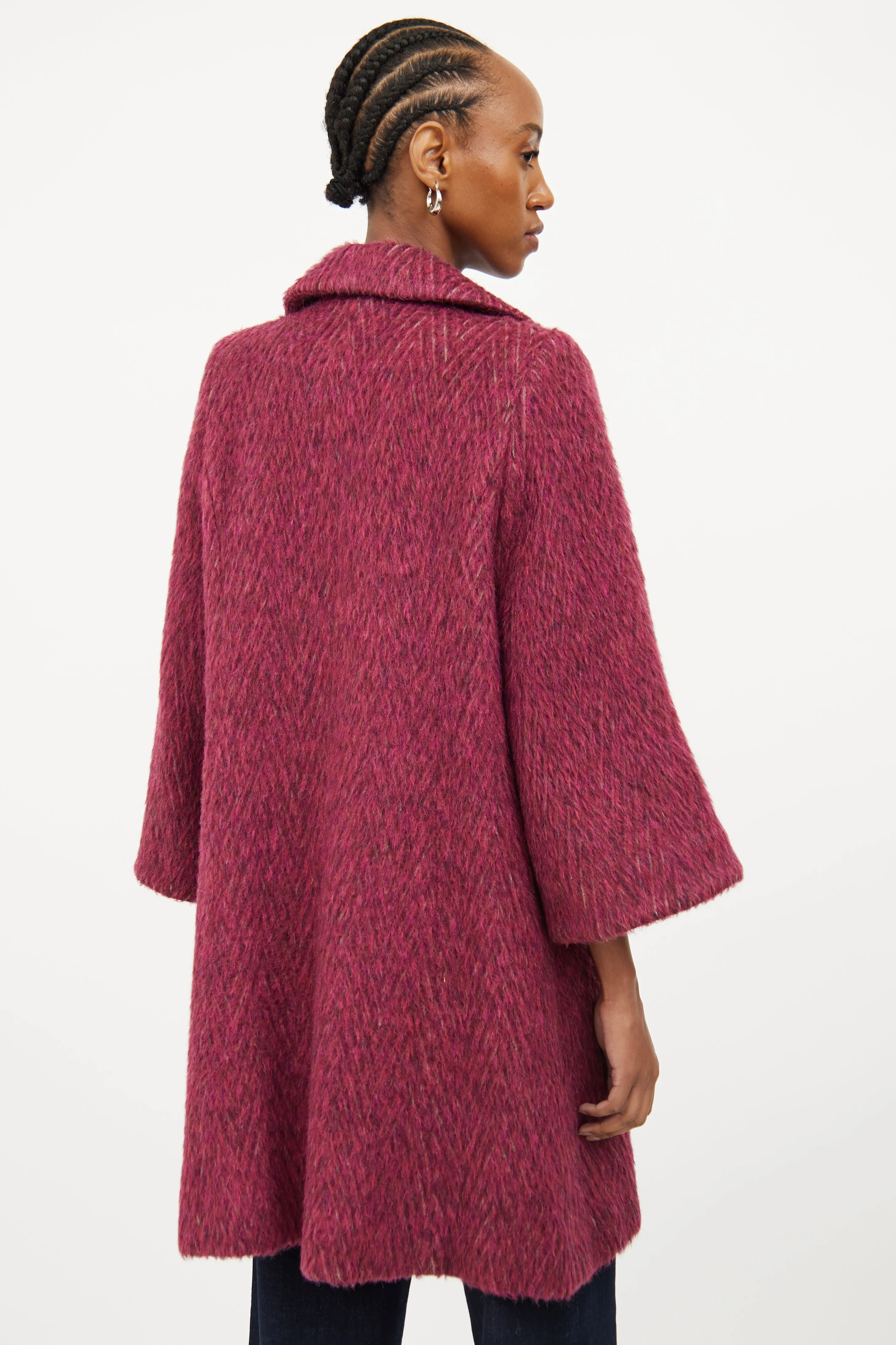 Purple Wool & Mohair Coat