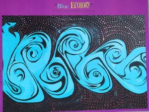 "Blue Ecology" autographed poster; Michael Blackstock