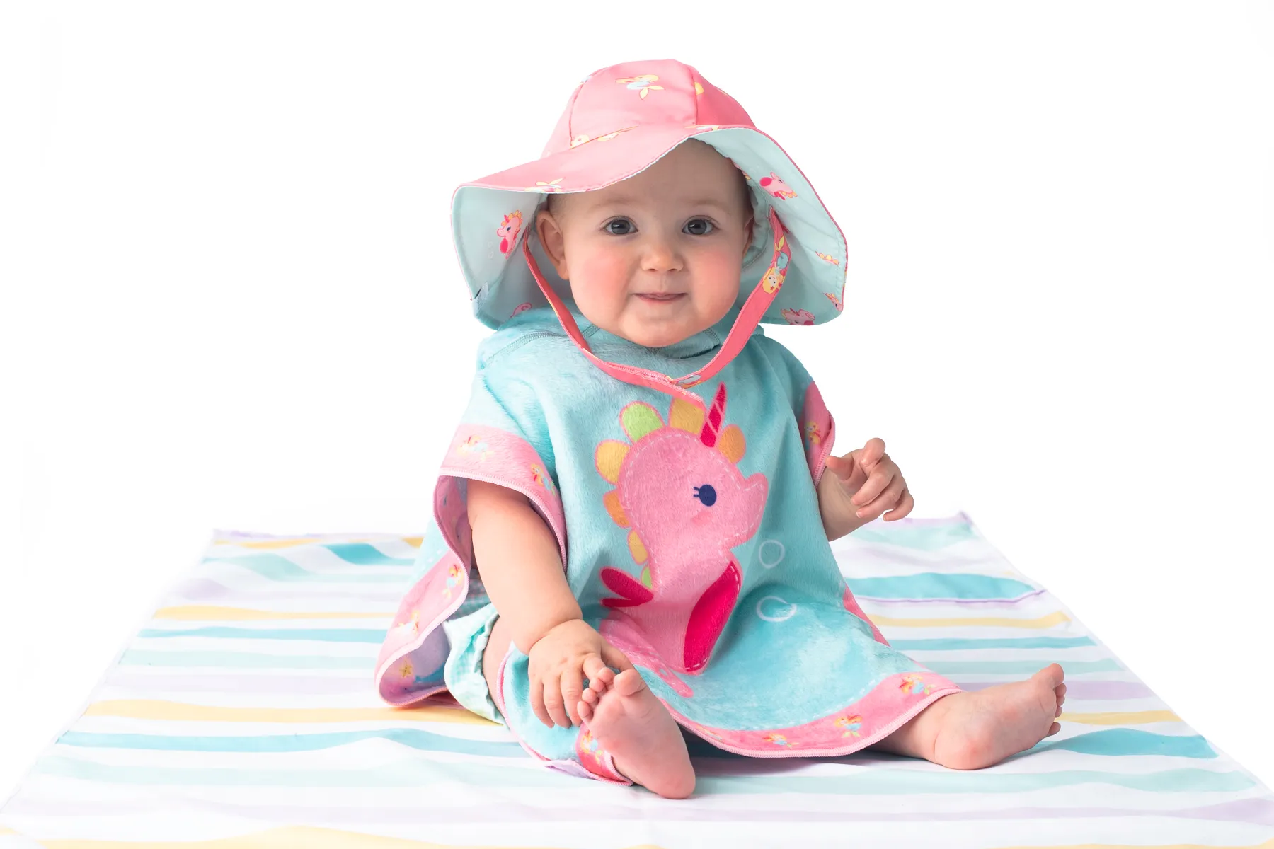 Reversible Baby Cover Up - Seahorse | Narwhal (one size only)