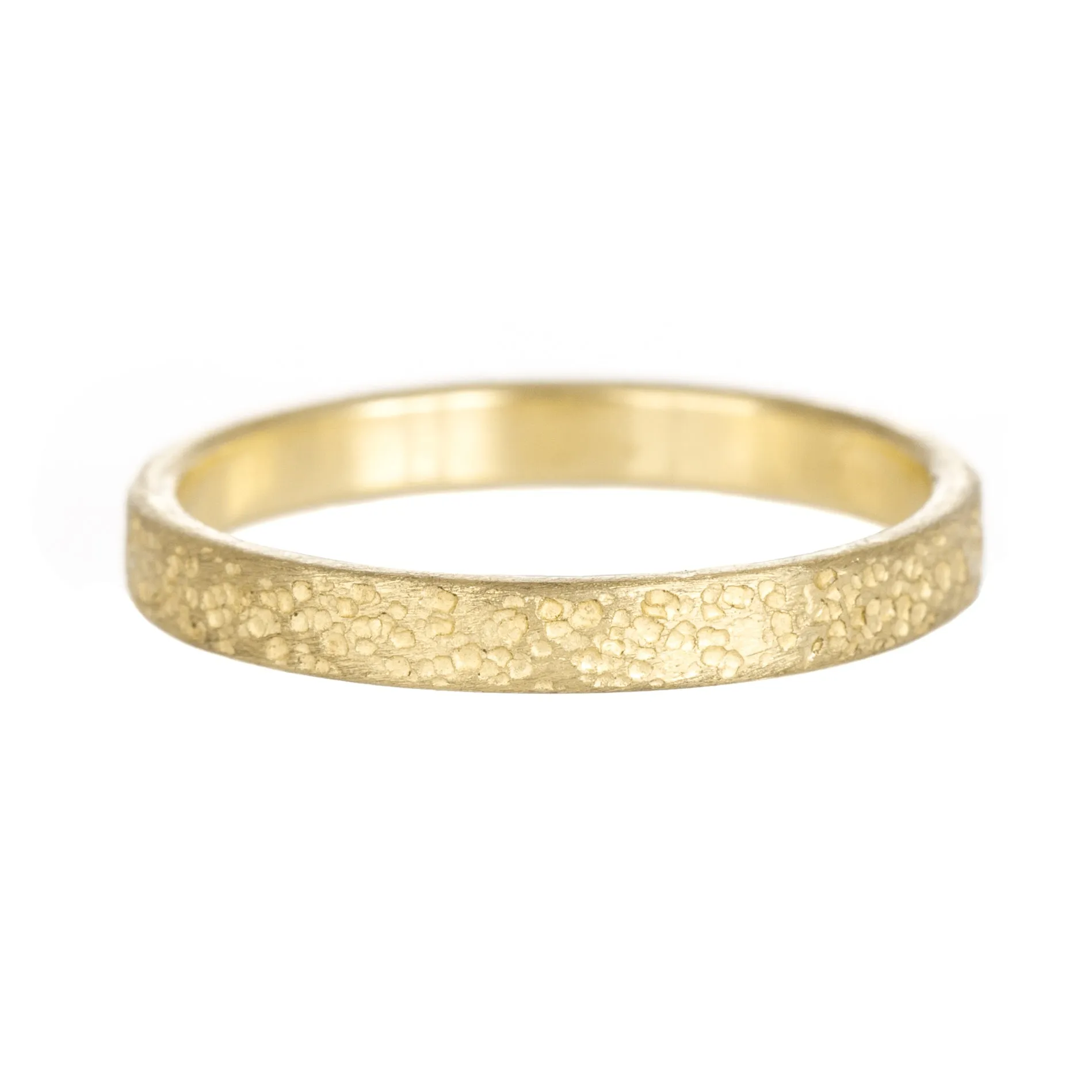 Sand Texture Band - 18ky Gold, 18kpw Gold