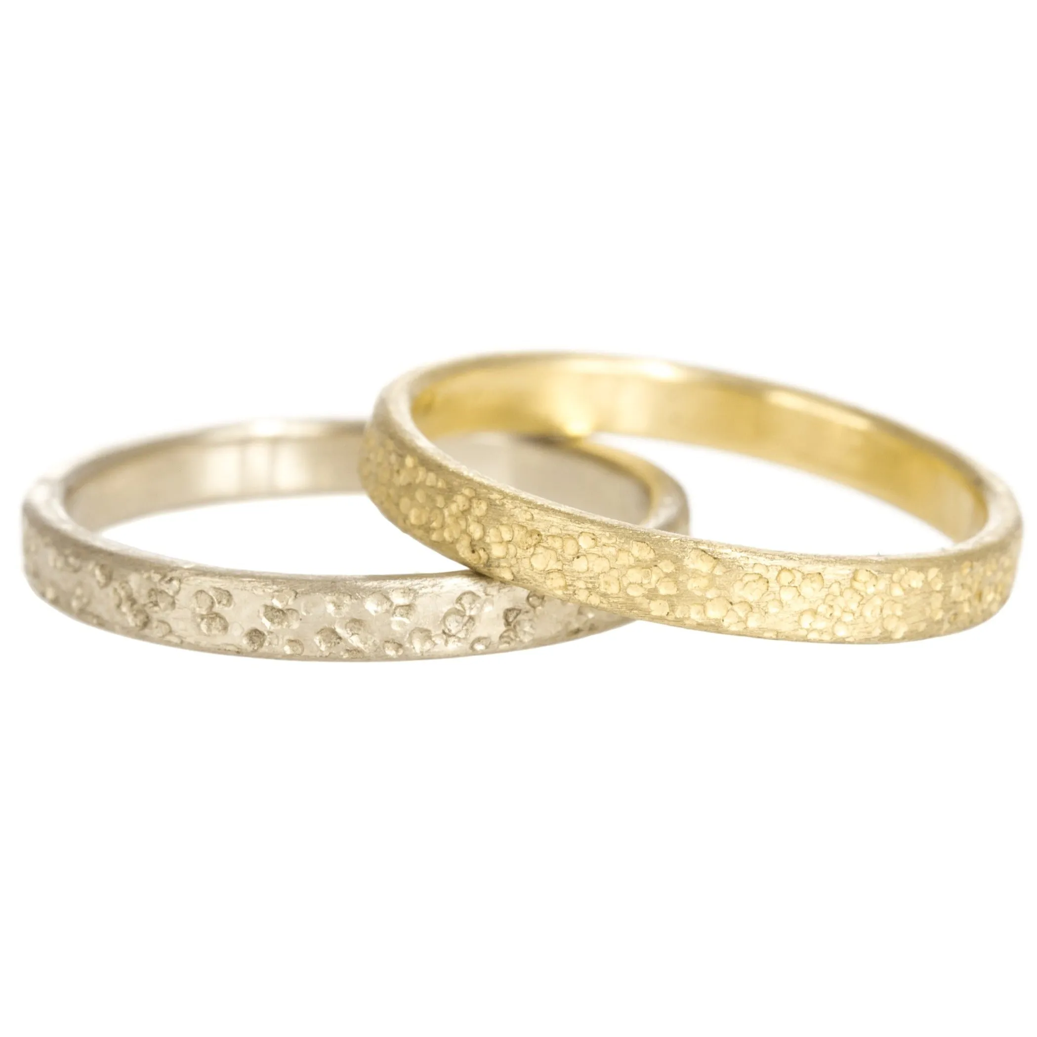 Sand Texture Band - 18ky Gold, 18kpw Gold