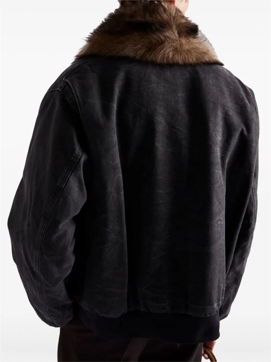 SHEARLING COLLAR BLOUSON JACKET