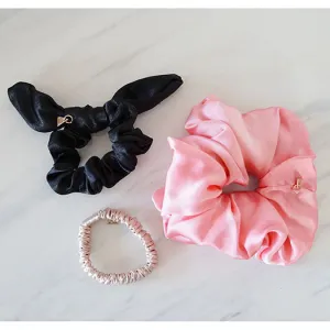 Silk Hair Scrunchies- Set of 3 in a box