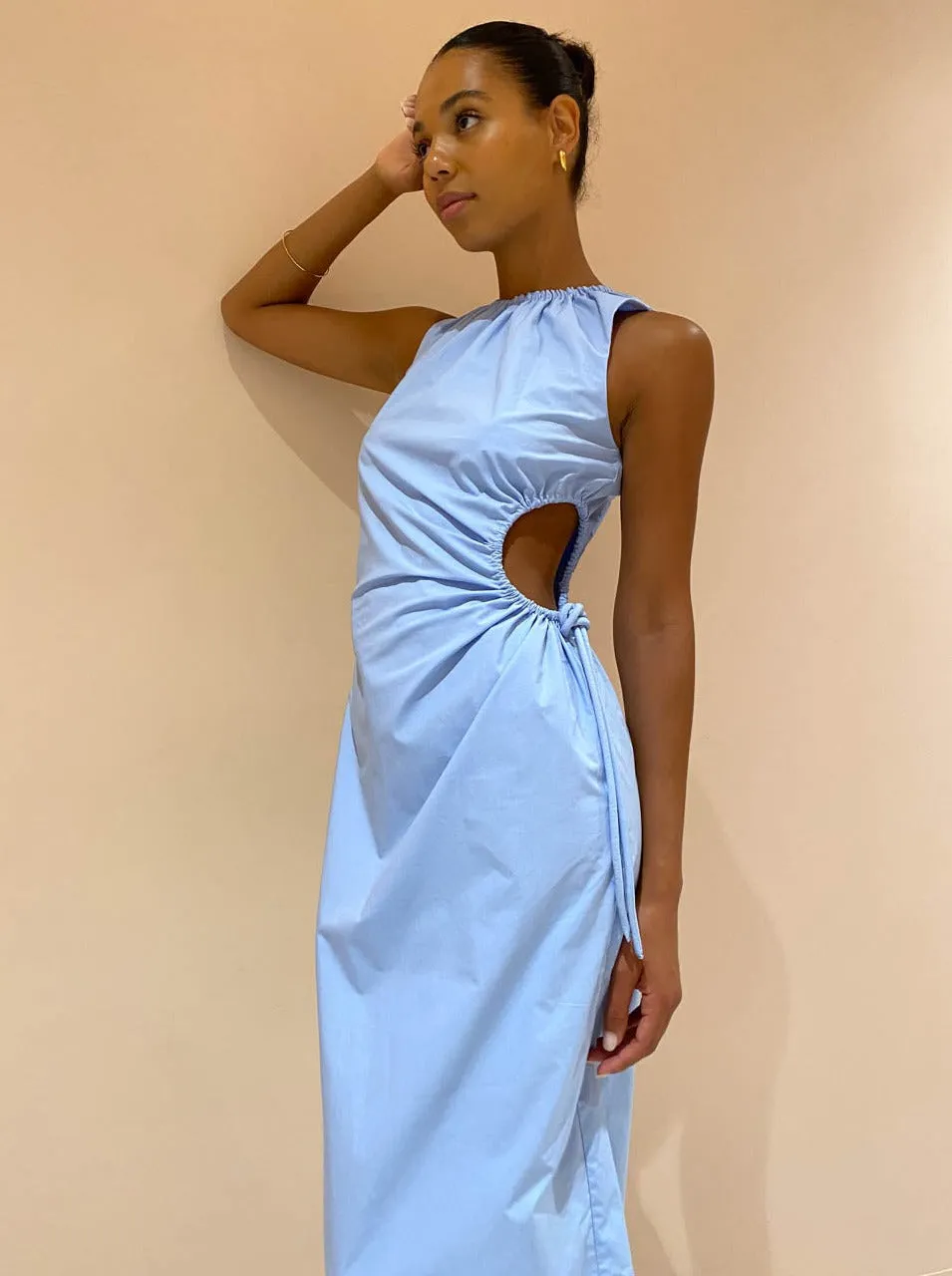 Sir Ilkin Cut Out Dress in Ice Blue