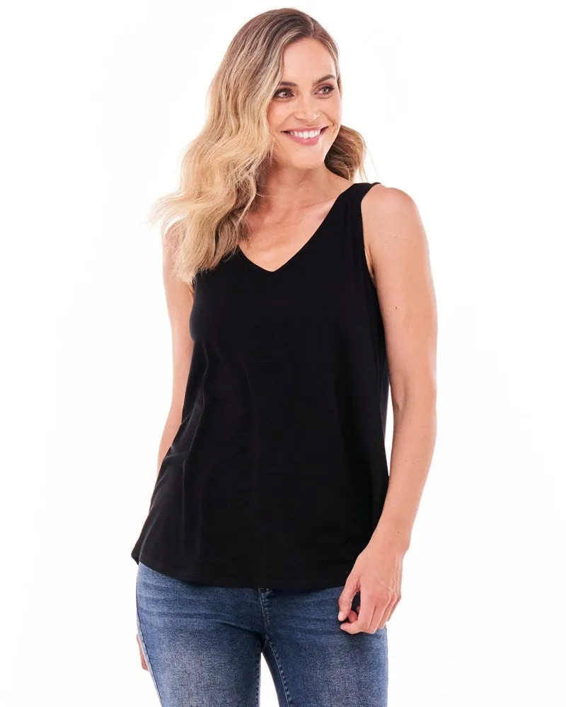 Sirena Reversible Flowy Basic Tank - Black