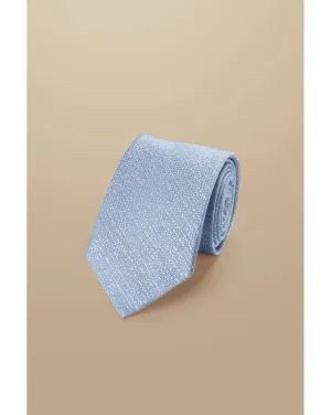 SKY BLUE SILK WOOL BLEND TIE