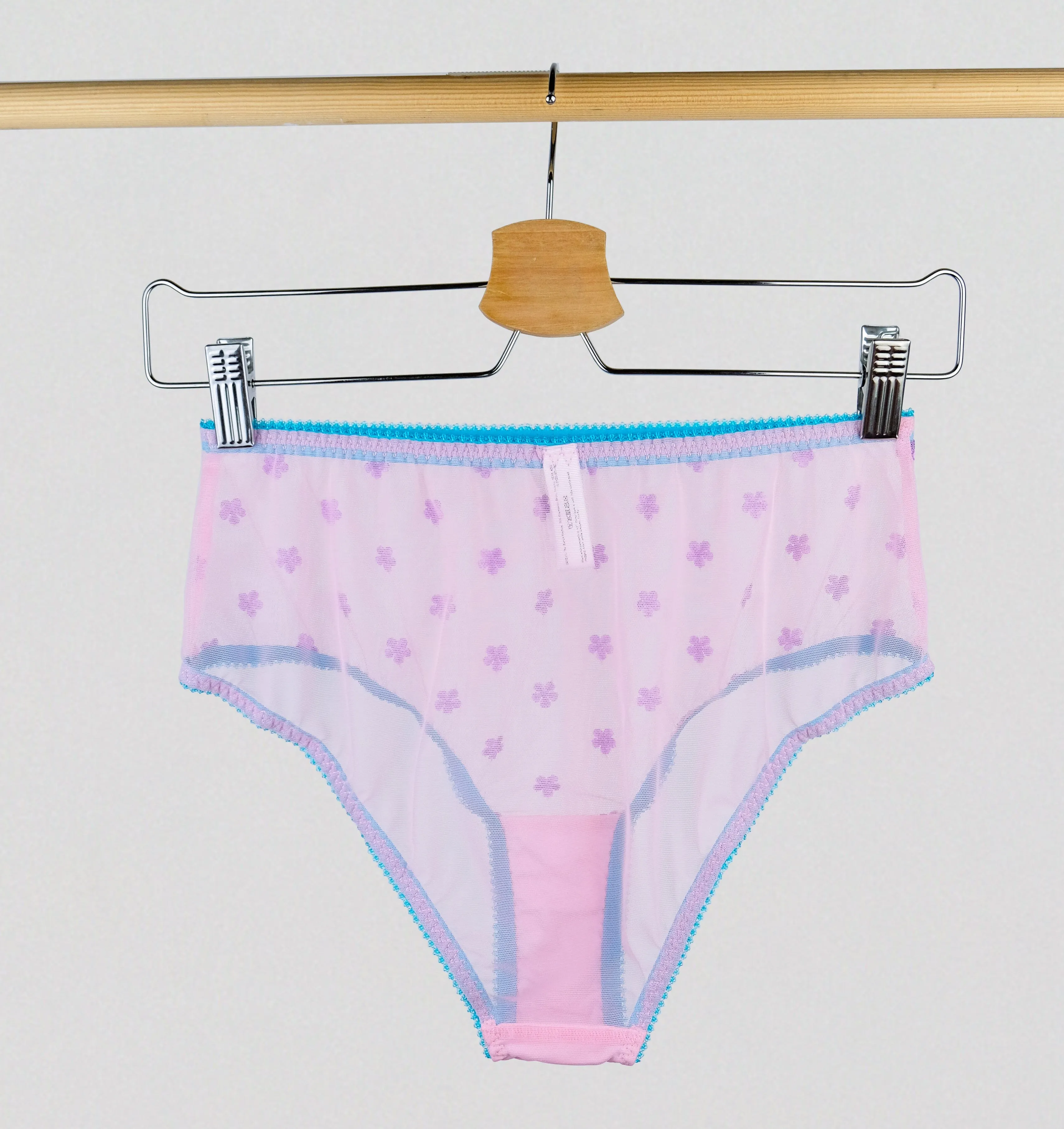 Violet daisy mesh high waist brief