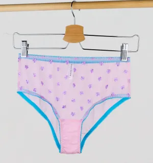 Violet daisy mesh high waist brief