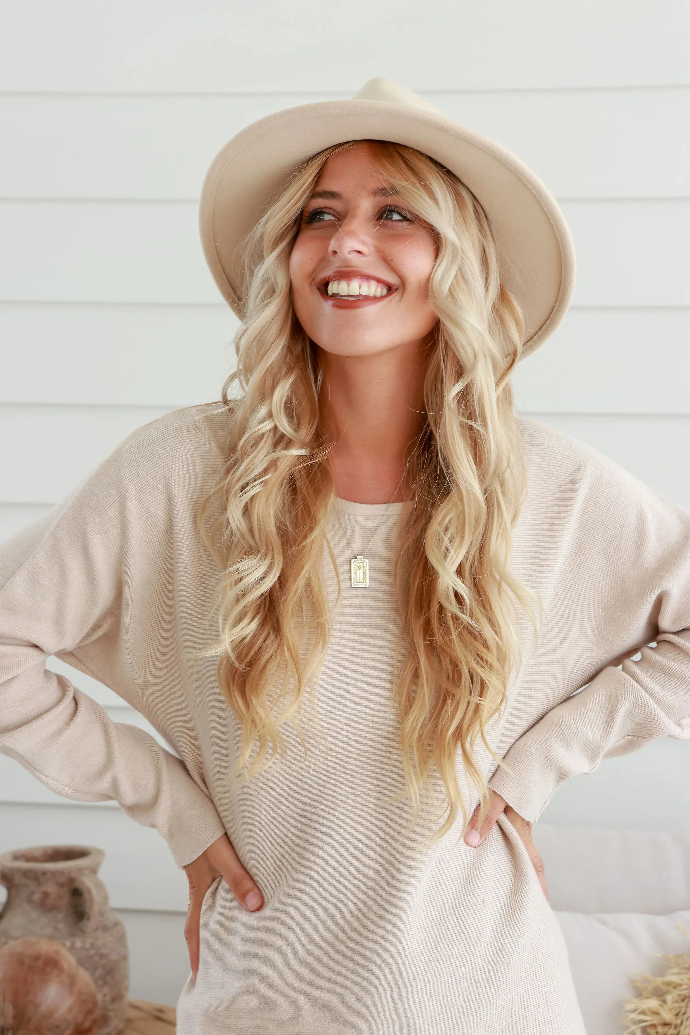 Wool Felt Hat Contrast trim