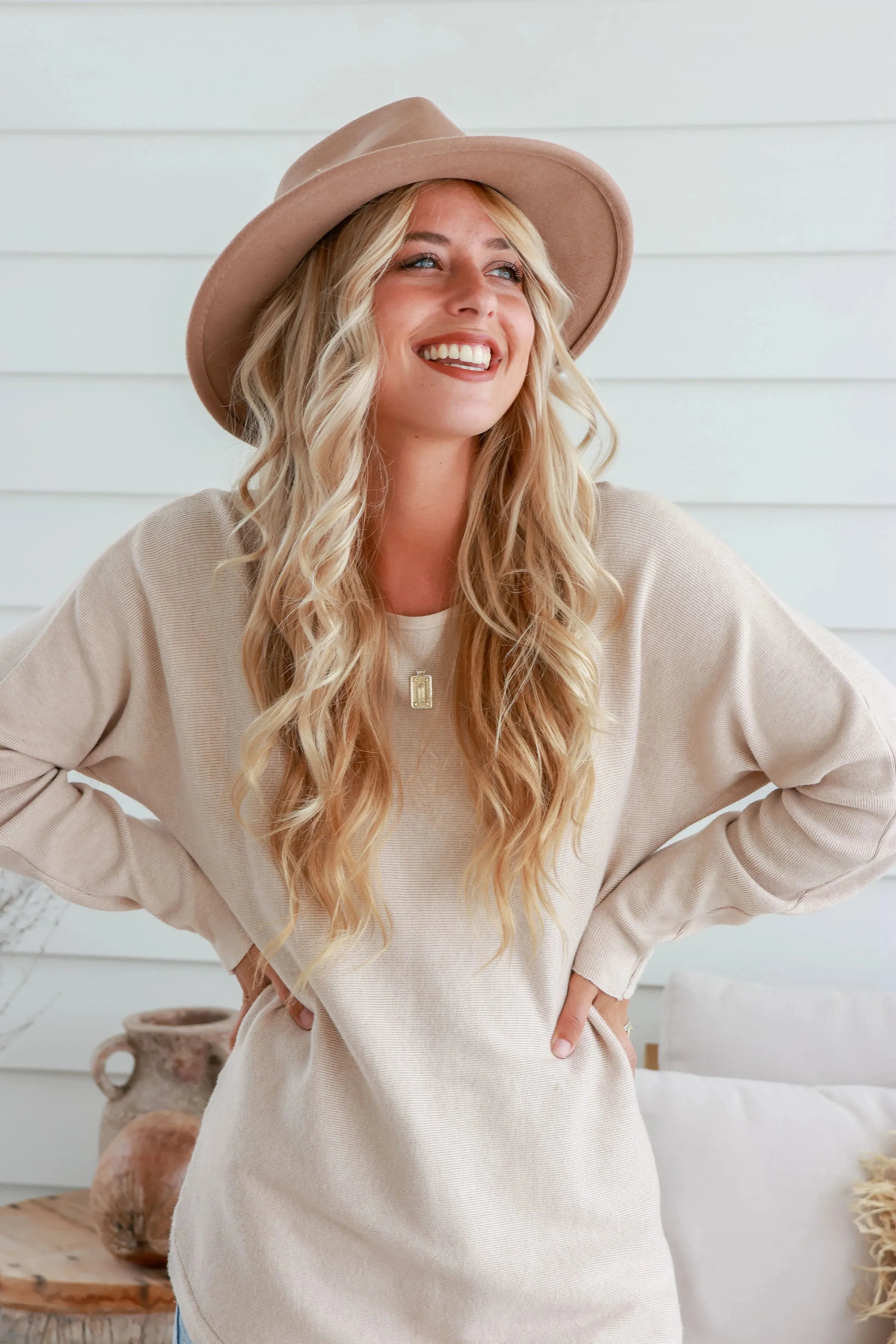 Wool Felt Hat Contrast trim