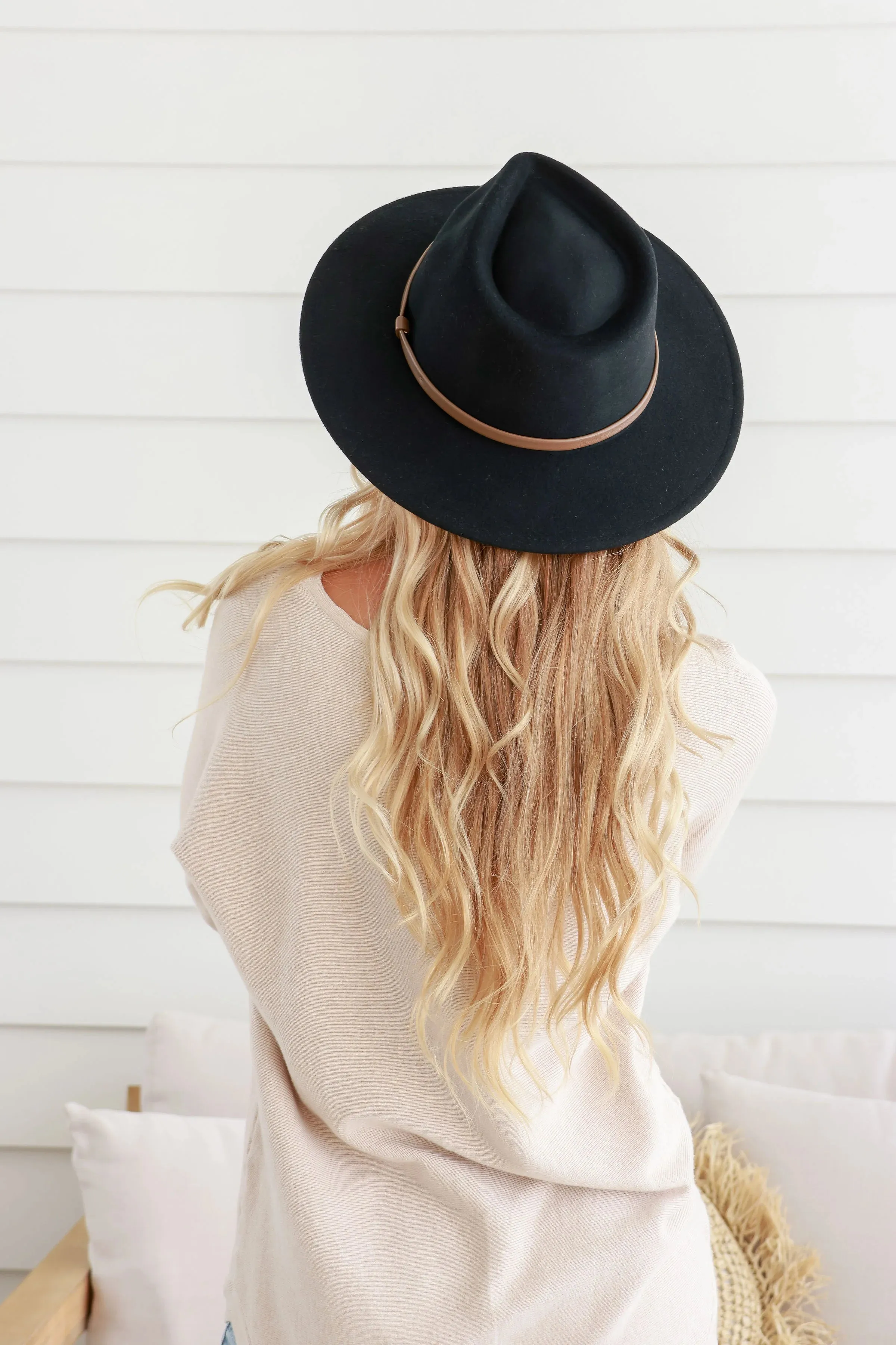 Wool Felt Hat Contrast trim