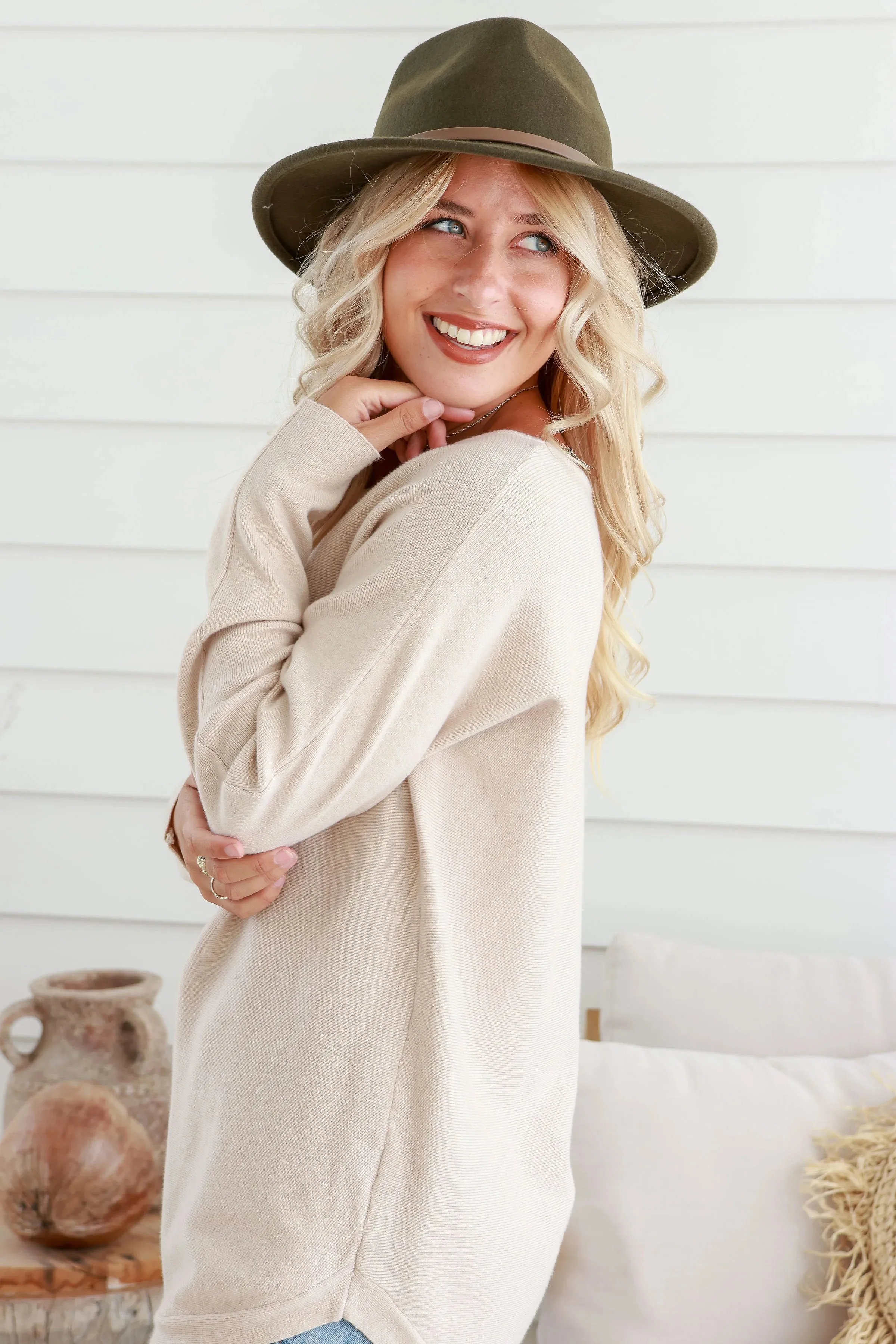 Wool Felt Hat Contrast trim