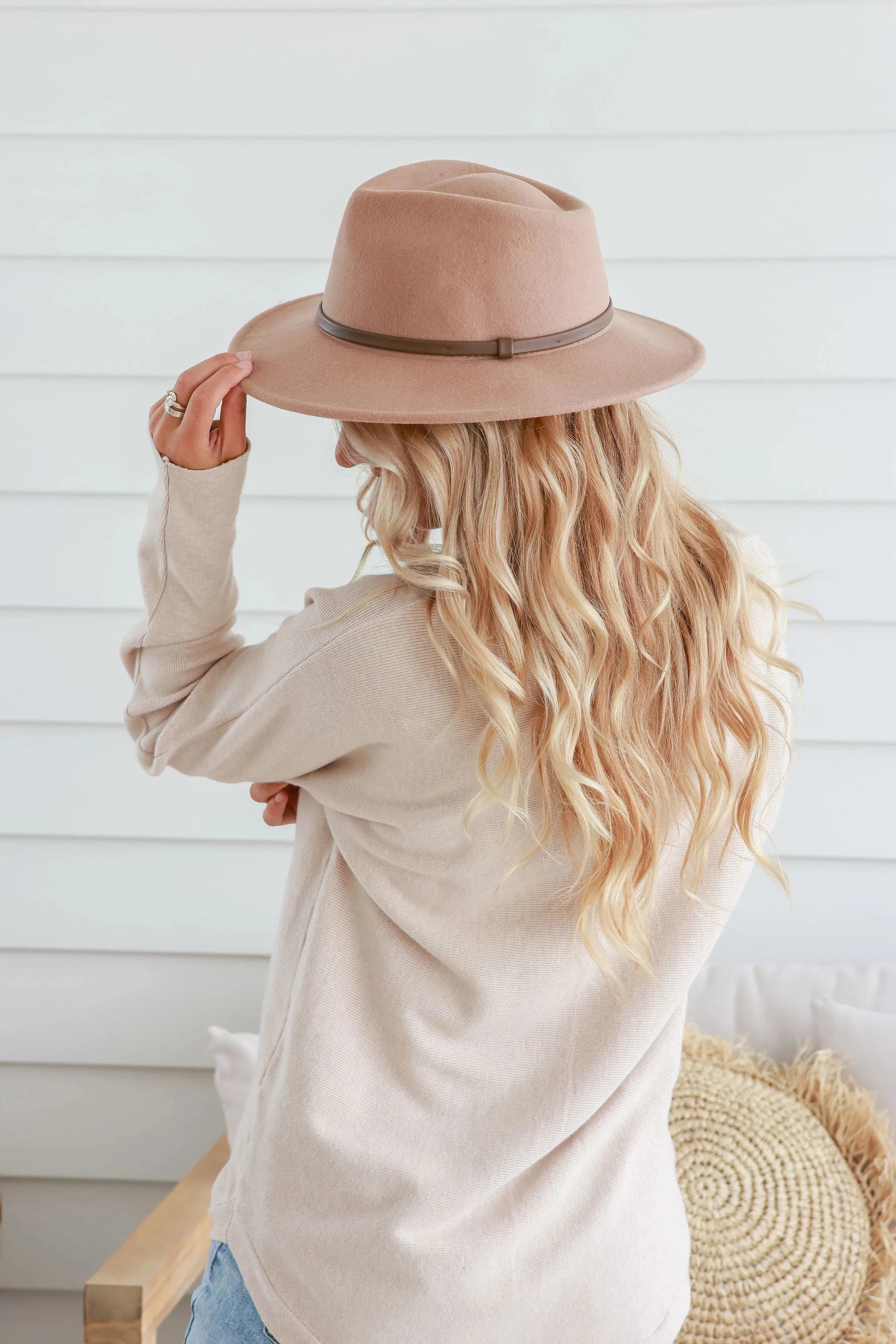 Wool Felt Hat Contrast trim