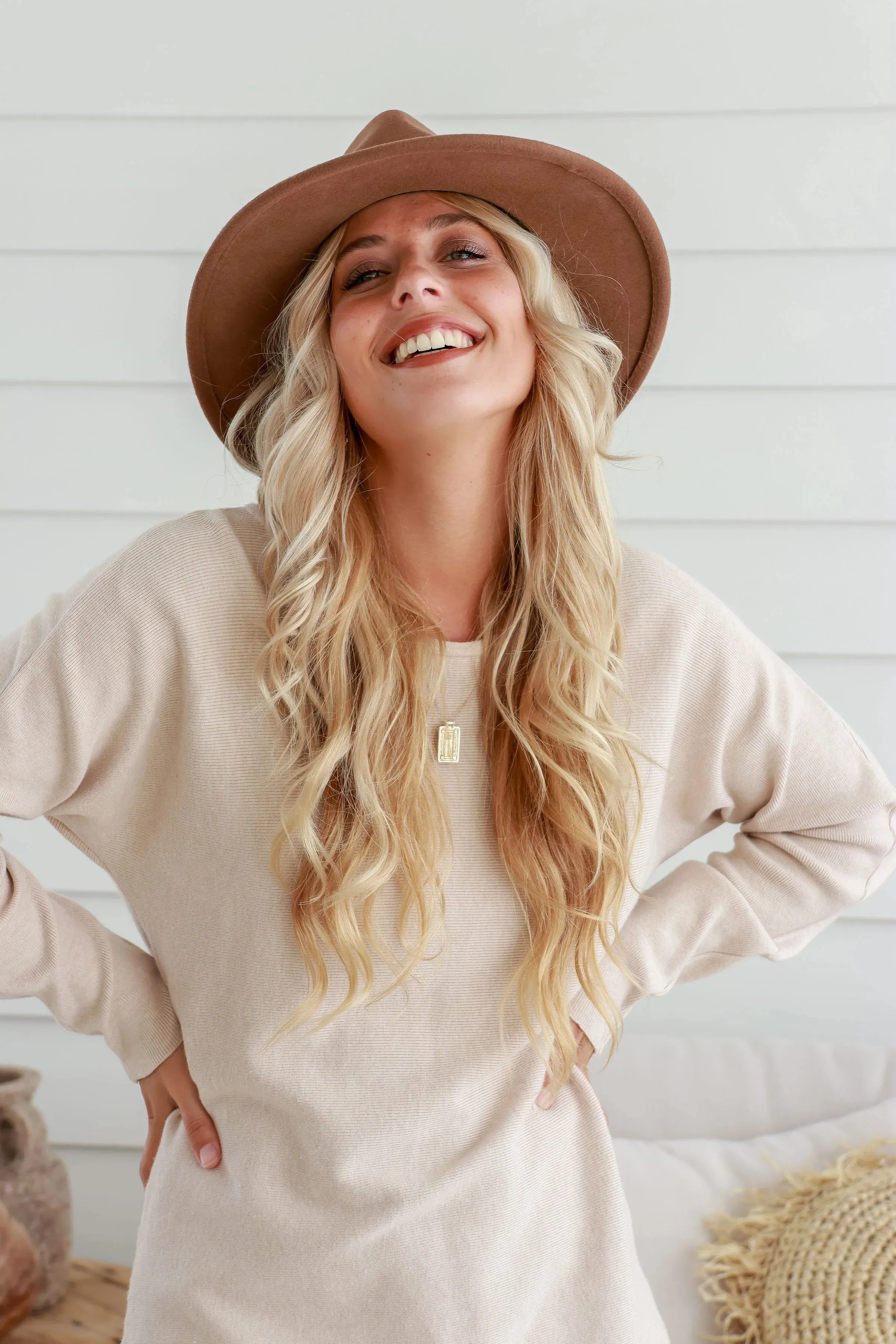 Wool Felt Hat Contrast trim