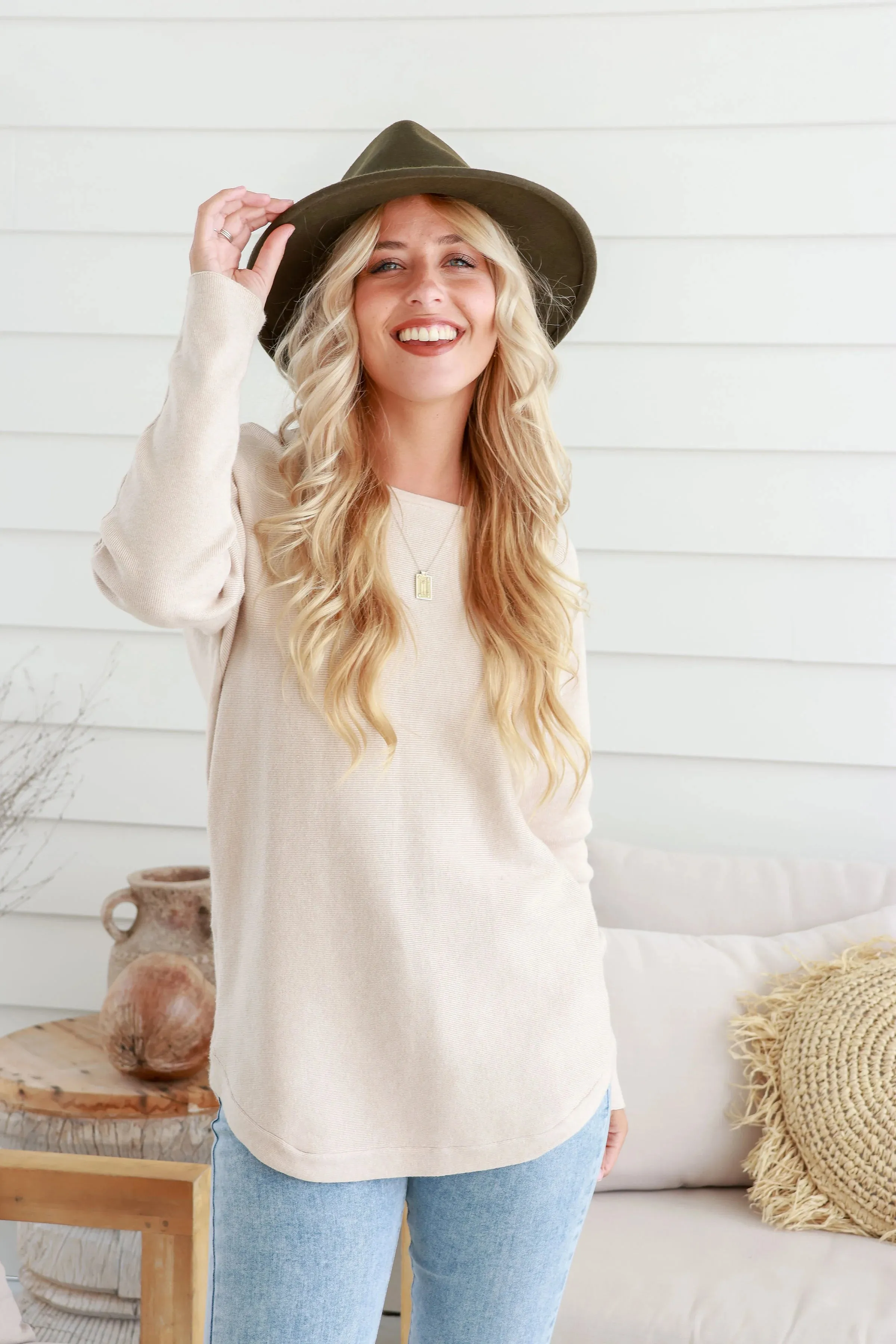 Wool Felt Hat Contrast trim