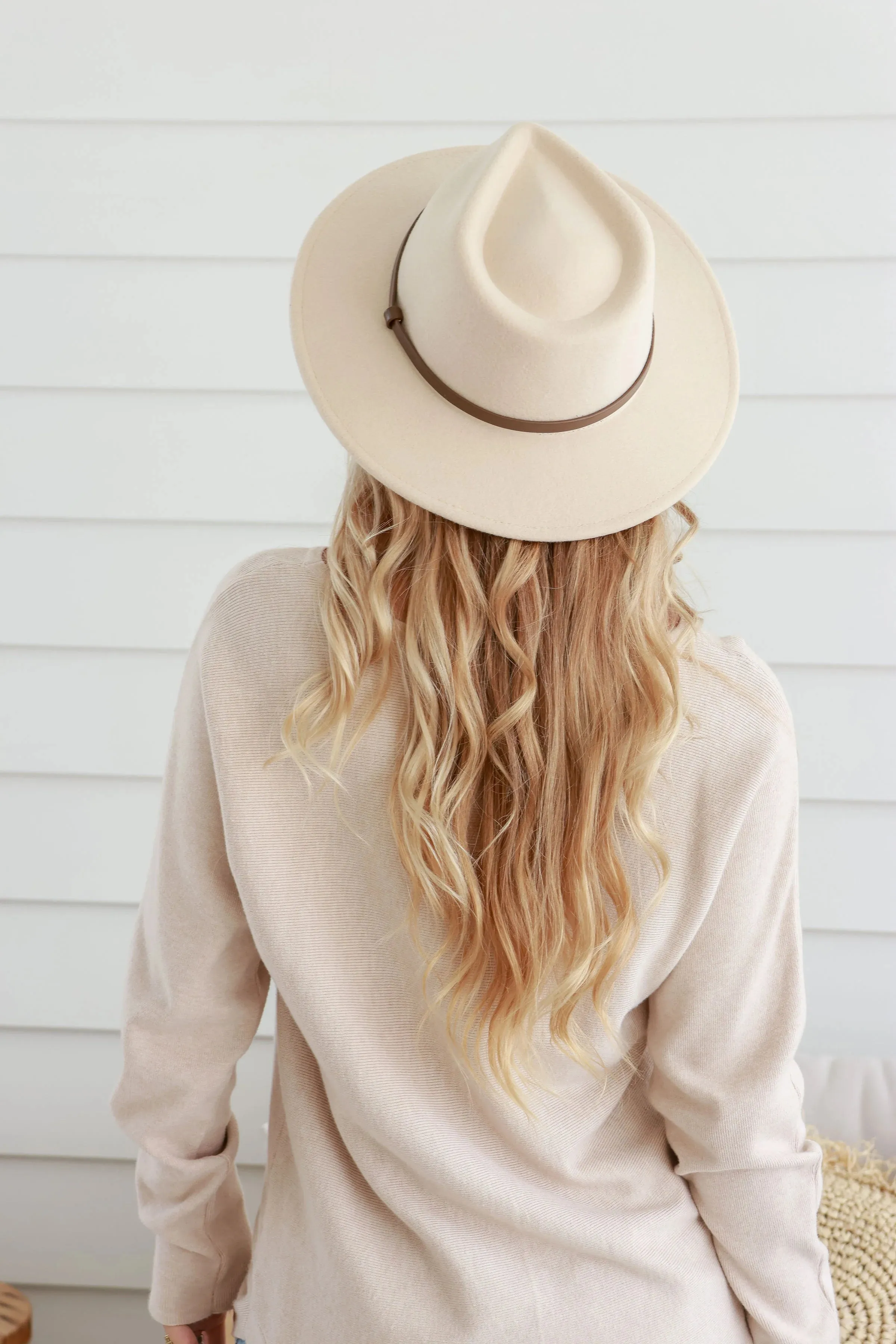 Wool Felt Hat Contrast trim