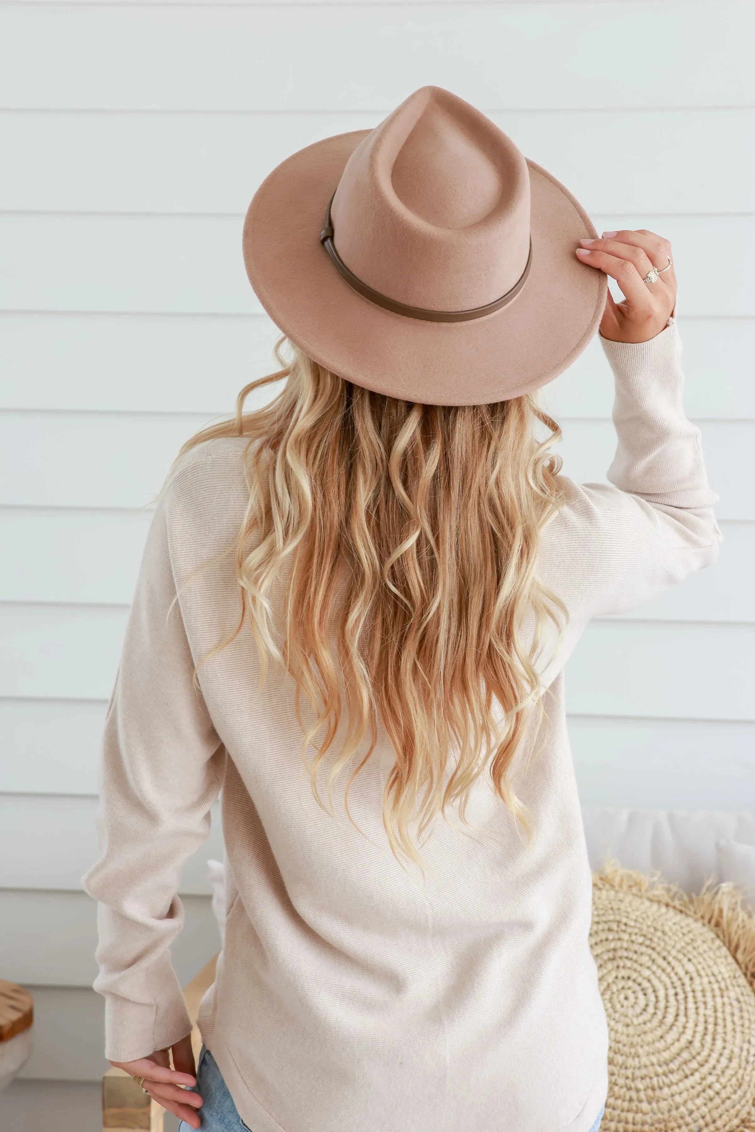 Wool Felt Hat Contrast trim