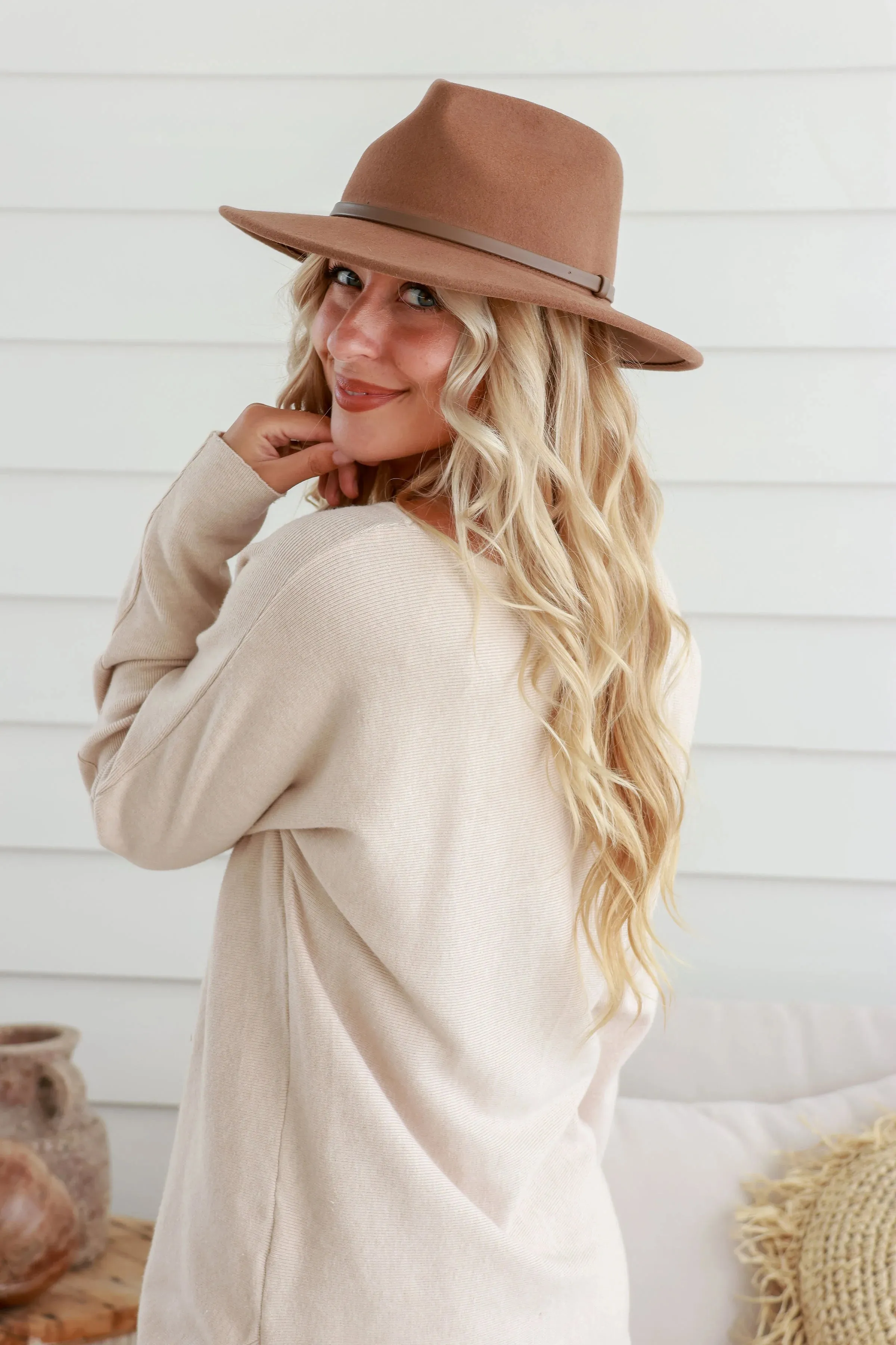 Wool Felt Hat Contrast trim
