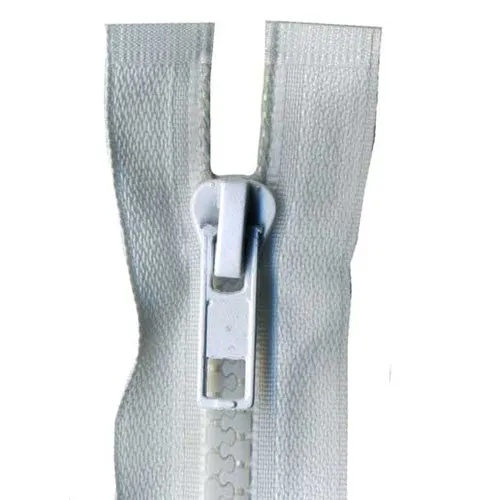 Zip Chunky Open End Zip #White, COL-501